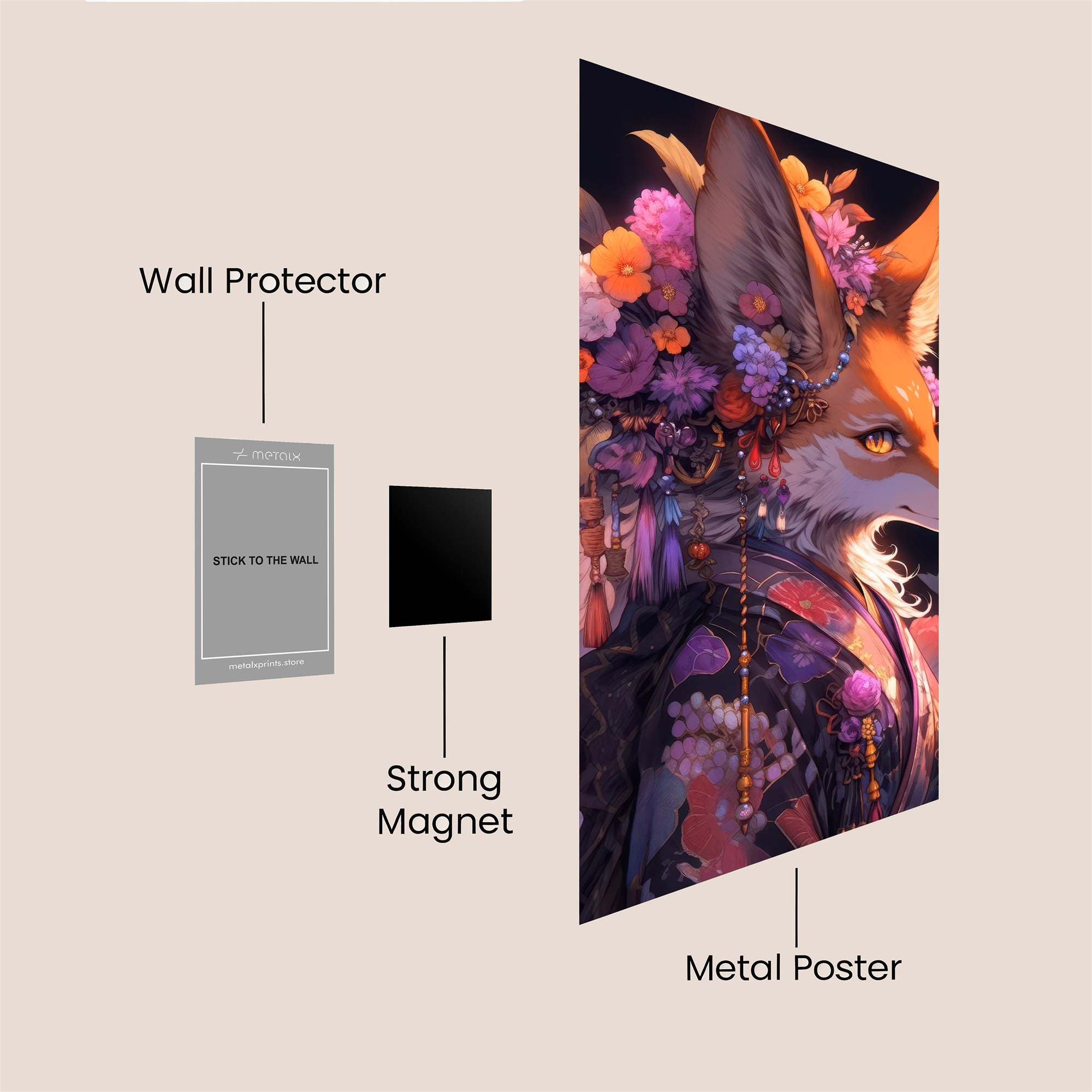 Kitsune Elegance Safe Wall Magnetic / M