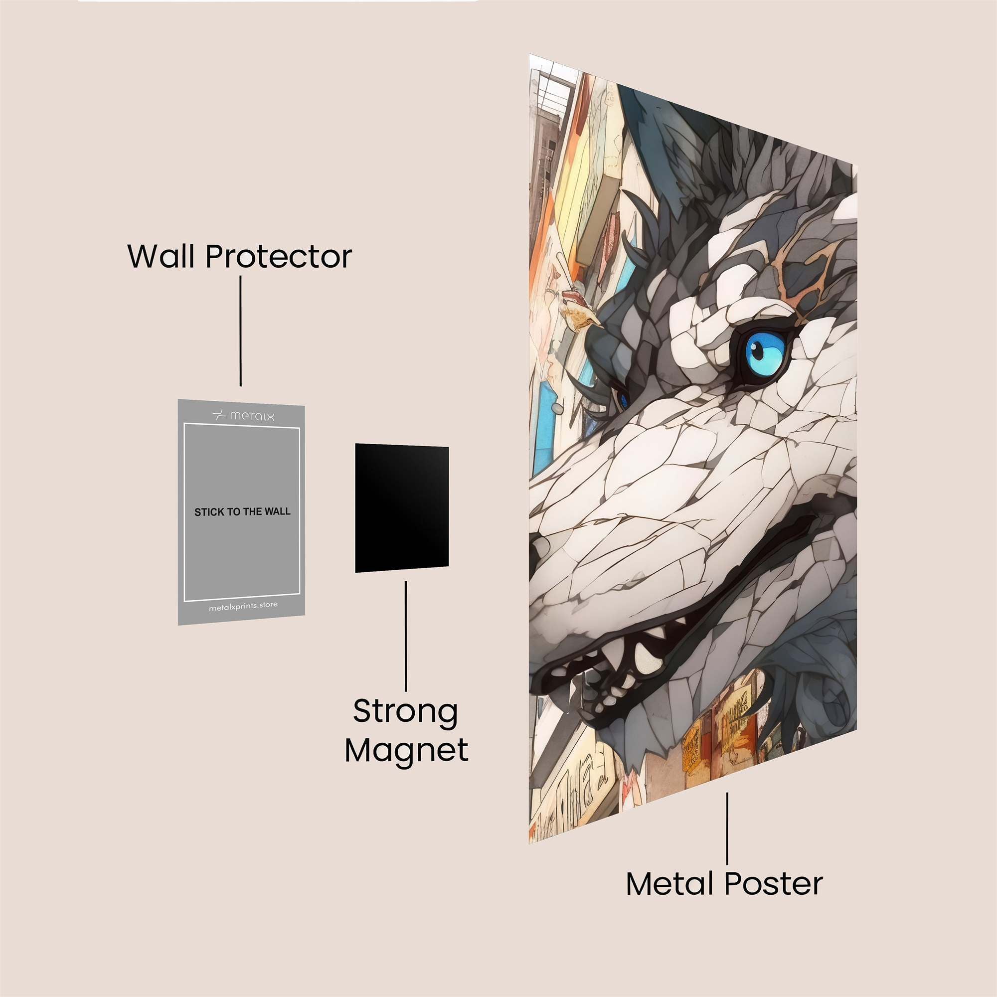 Wolfish Realm Safe Wall Magnetic / M