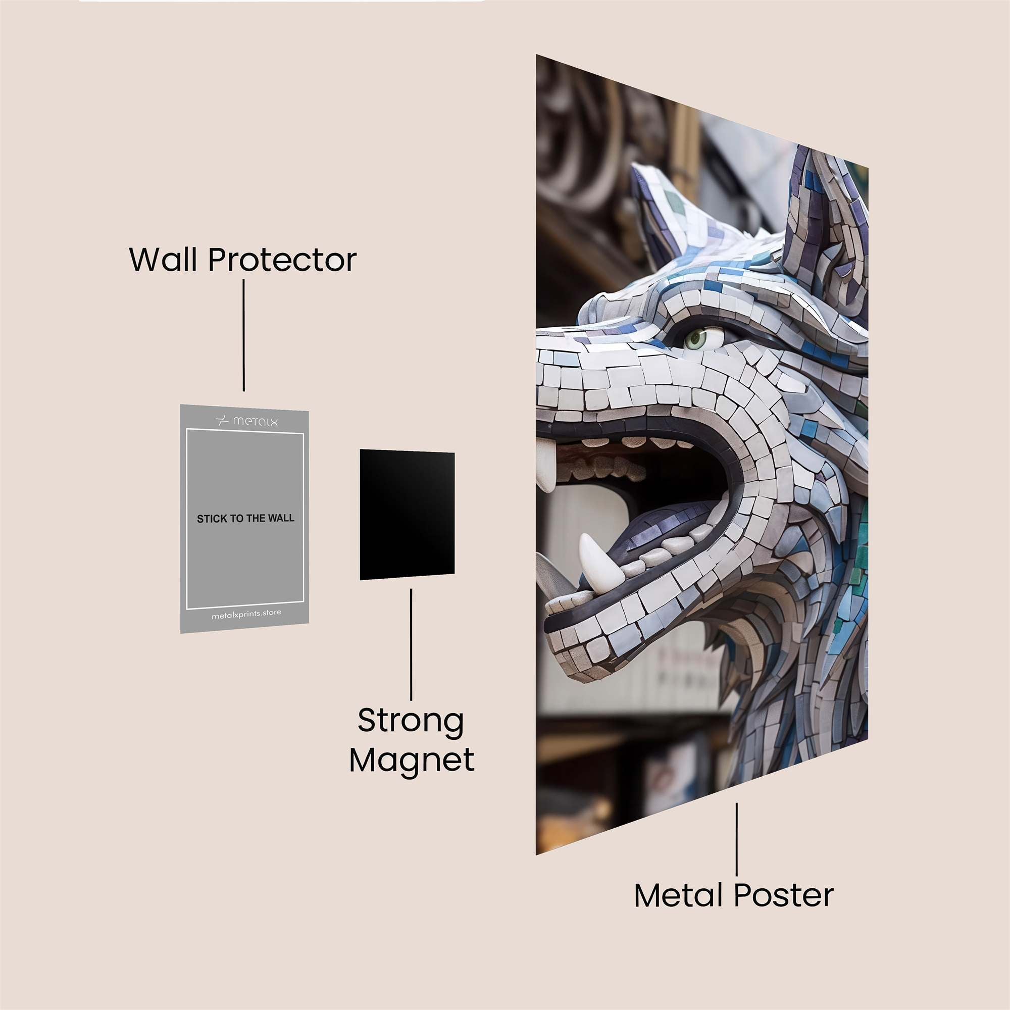 Mosaic Howl Safe Wall Magnetic / M