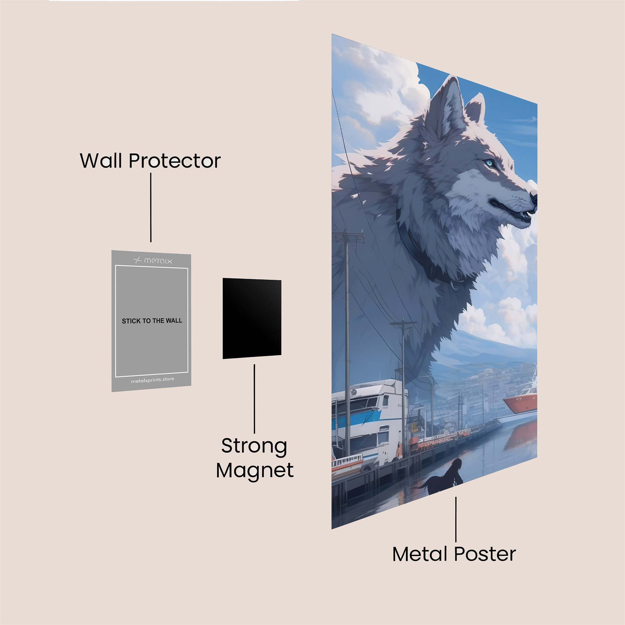 Colossal Husky Safe Wall Magnetic / M