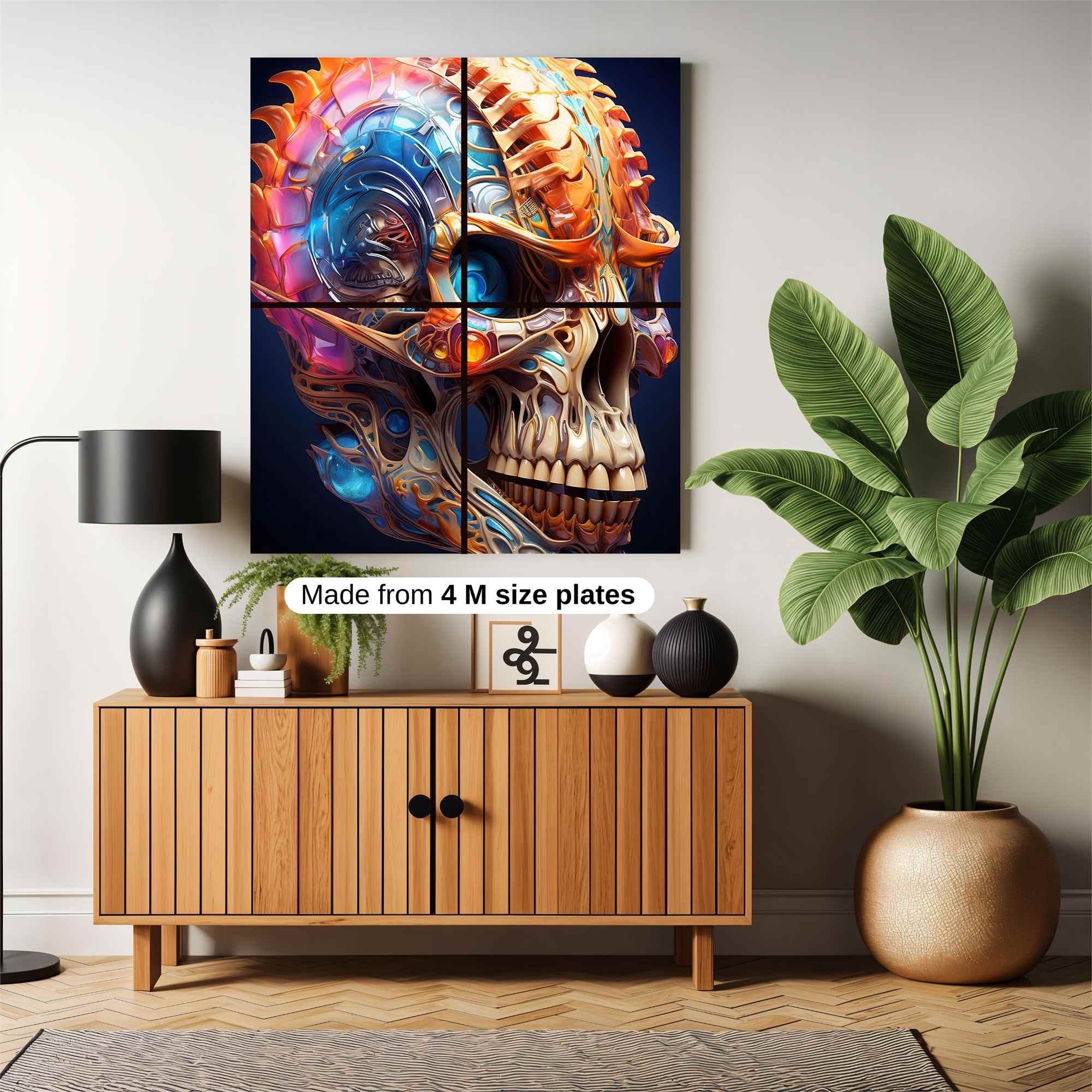 Cyber Skull Safe Wall Magnetic / M
