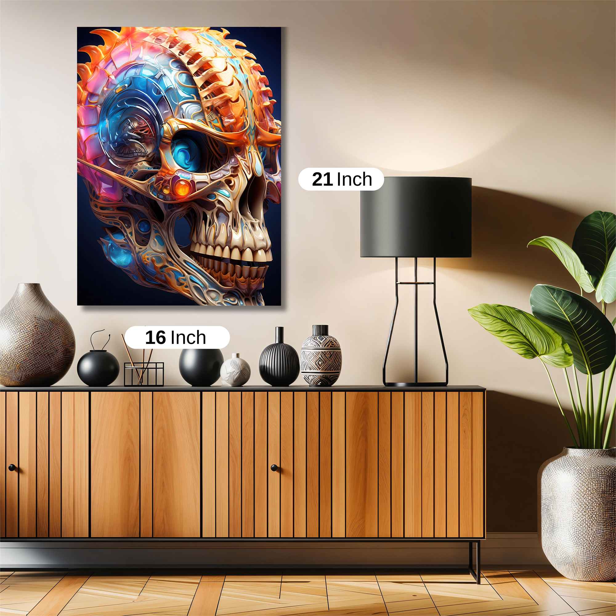 Cyber Skull Safe Wall Magnetic / M