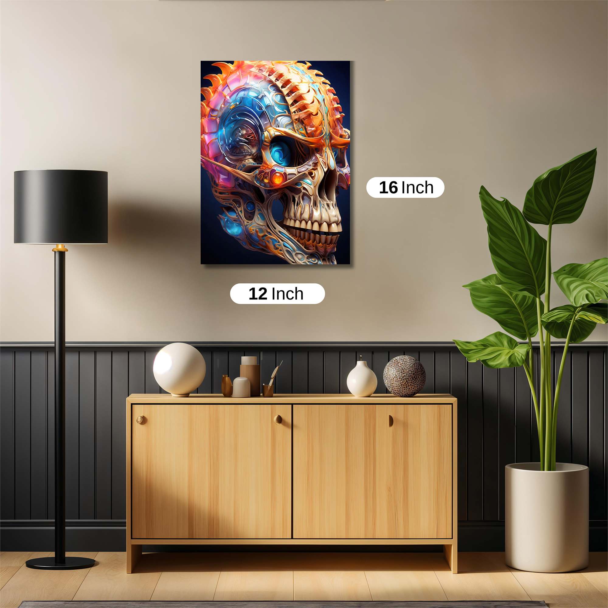 Cyber Skull Safe Wall Magnetic / M