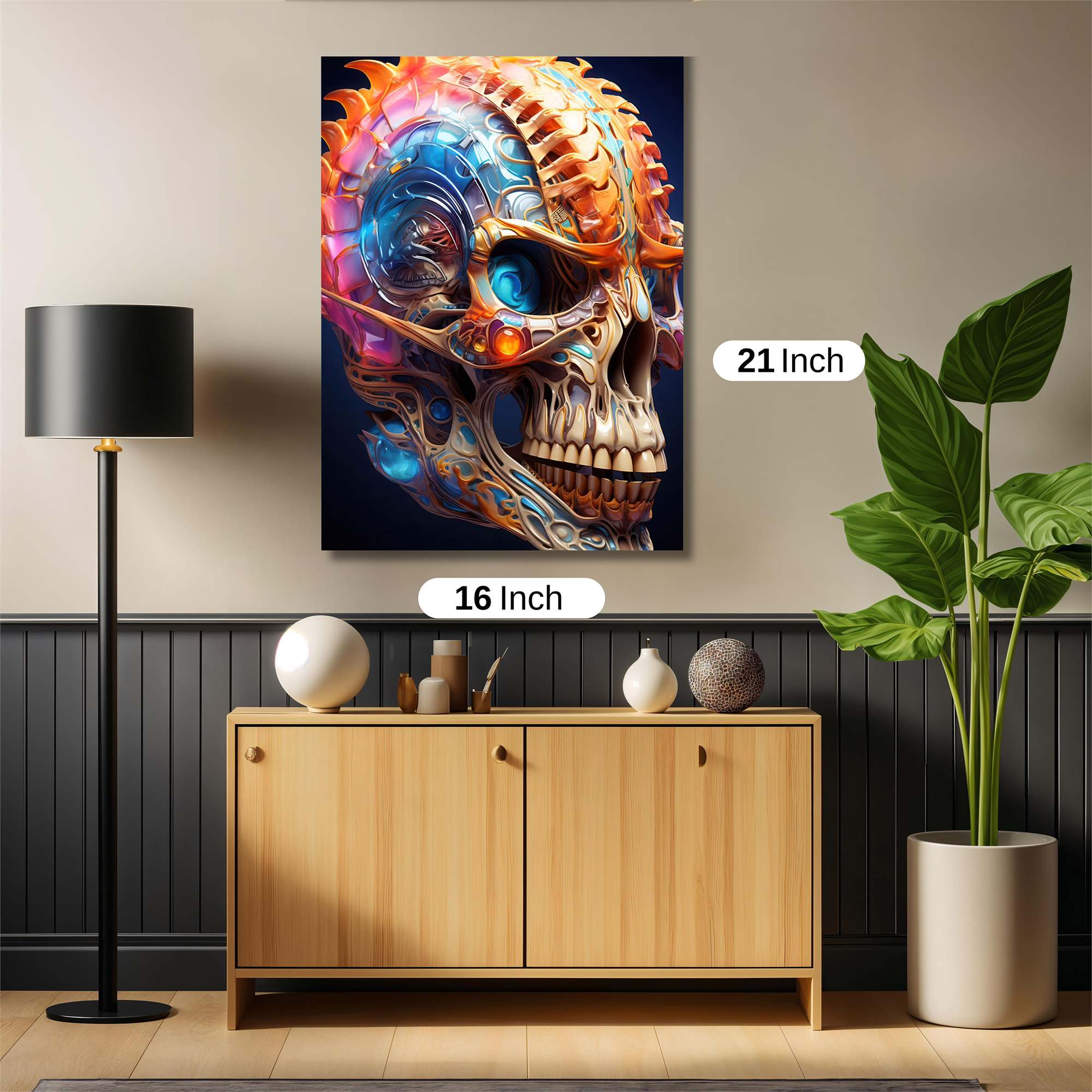 Cyber Skull Safe Wall Magnetic / M