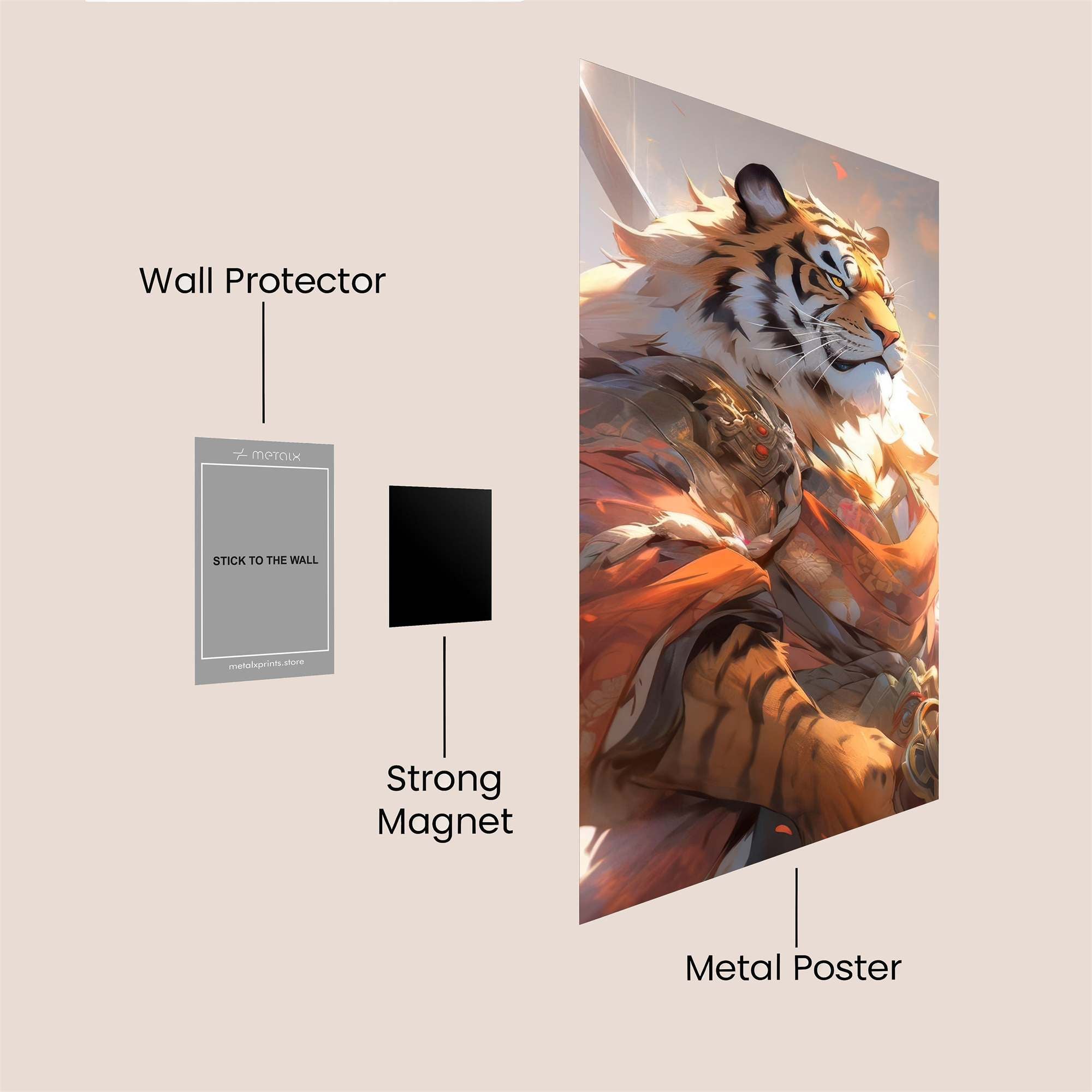 Tiger Warrior Safe Wall Magnetic / M