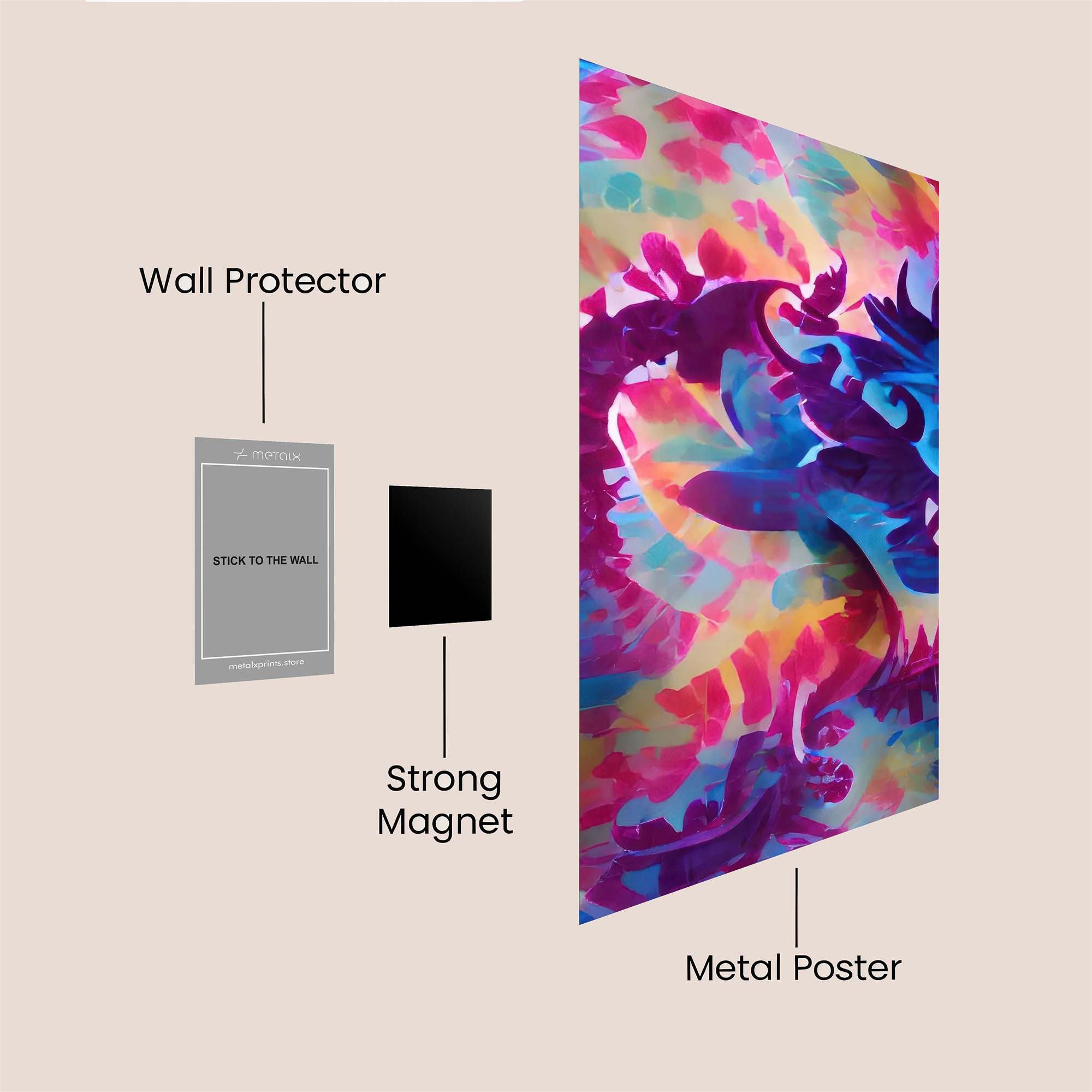 Dragon Kaleidoscope Safe Wall Magnetic / M