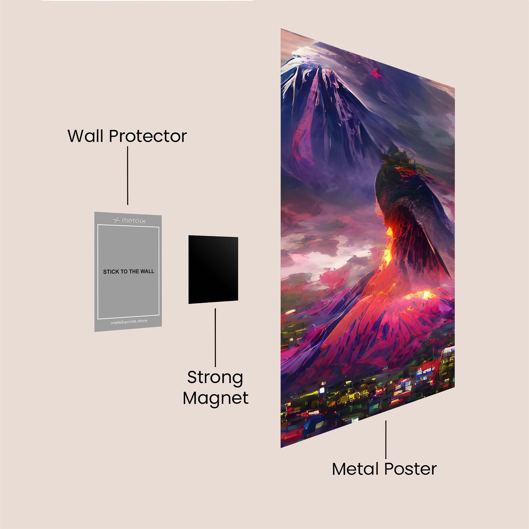 Volcanic Eruption Safe Wall Magnetic / M