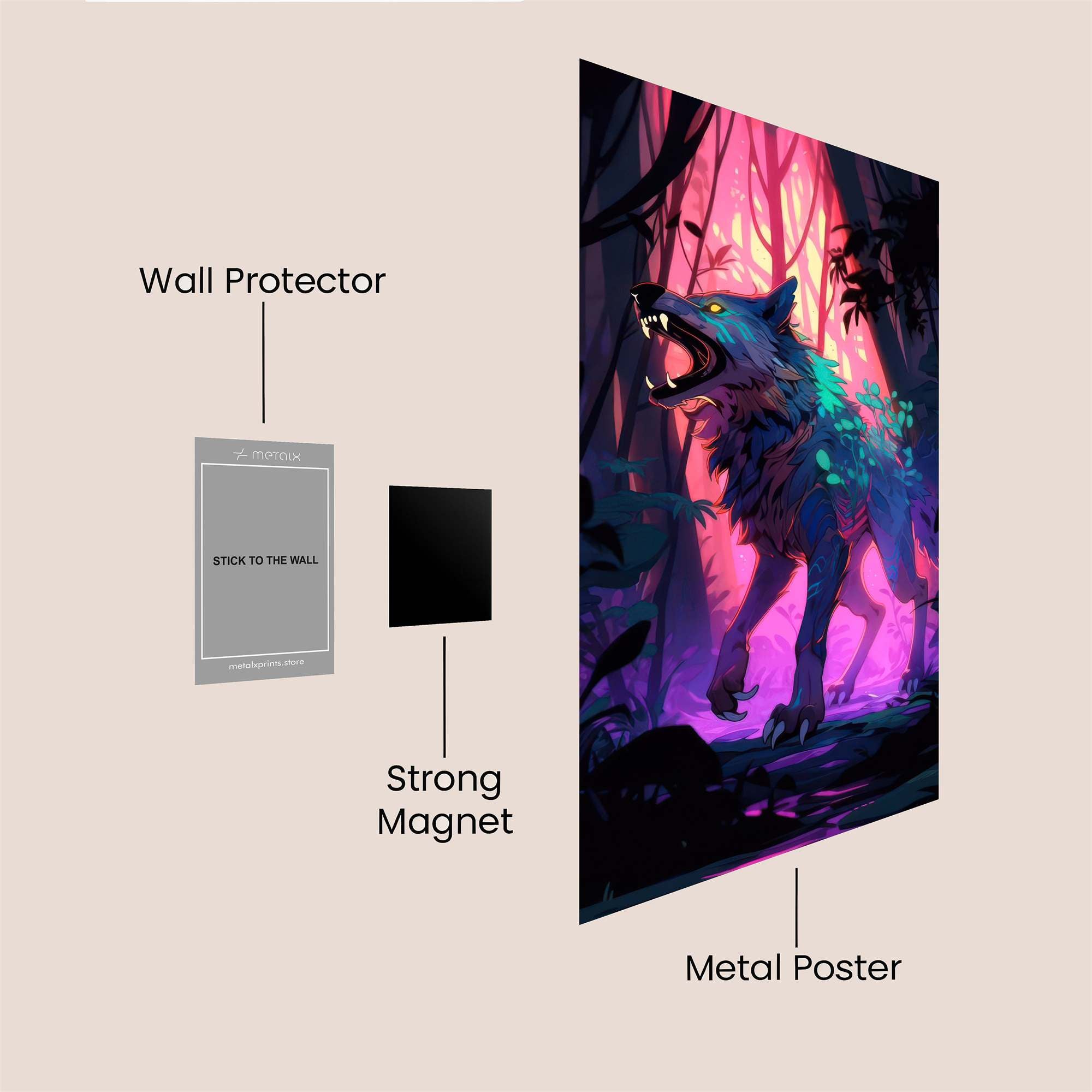 Lunar Growl Safe Wall Magnetic / M