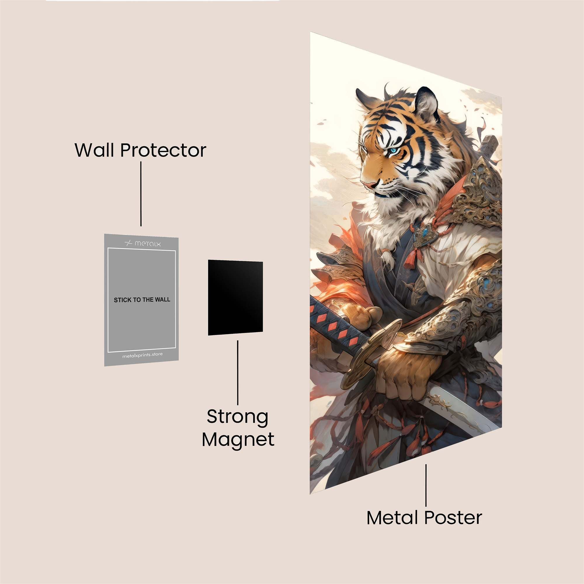 Tiger Warrior Safe Wall Magnetic / M