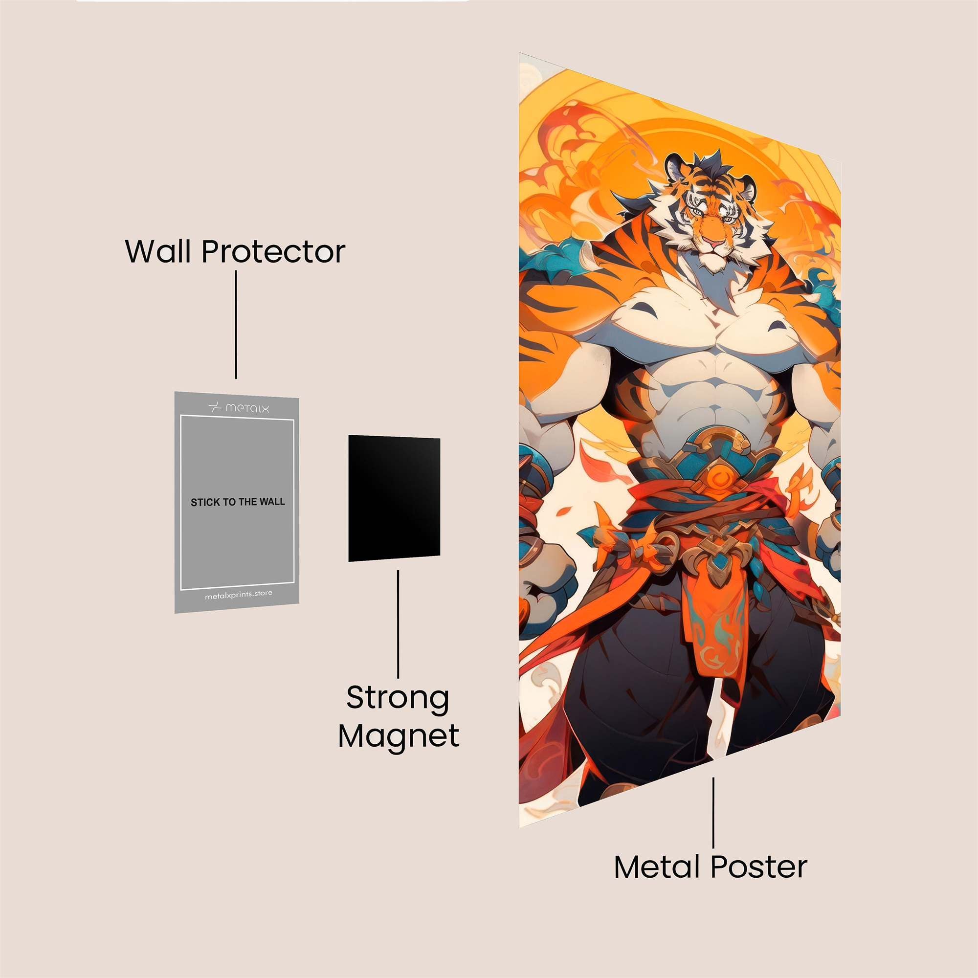 Tiger Majesty Safe Wall Magnetic / M