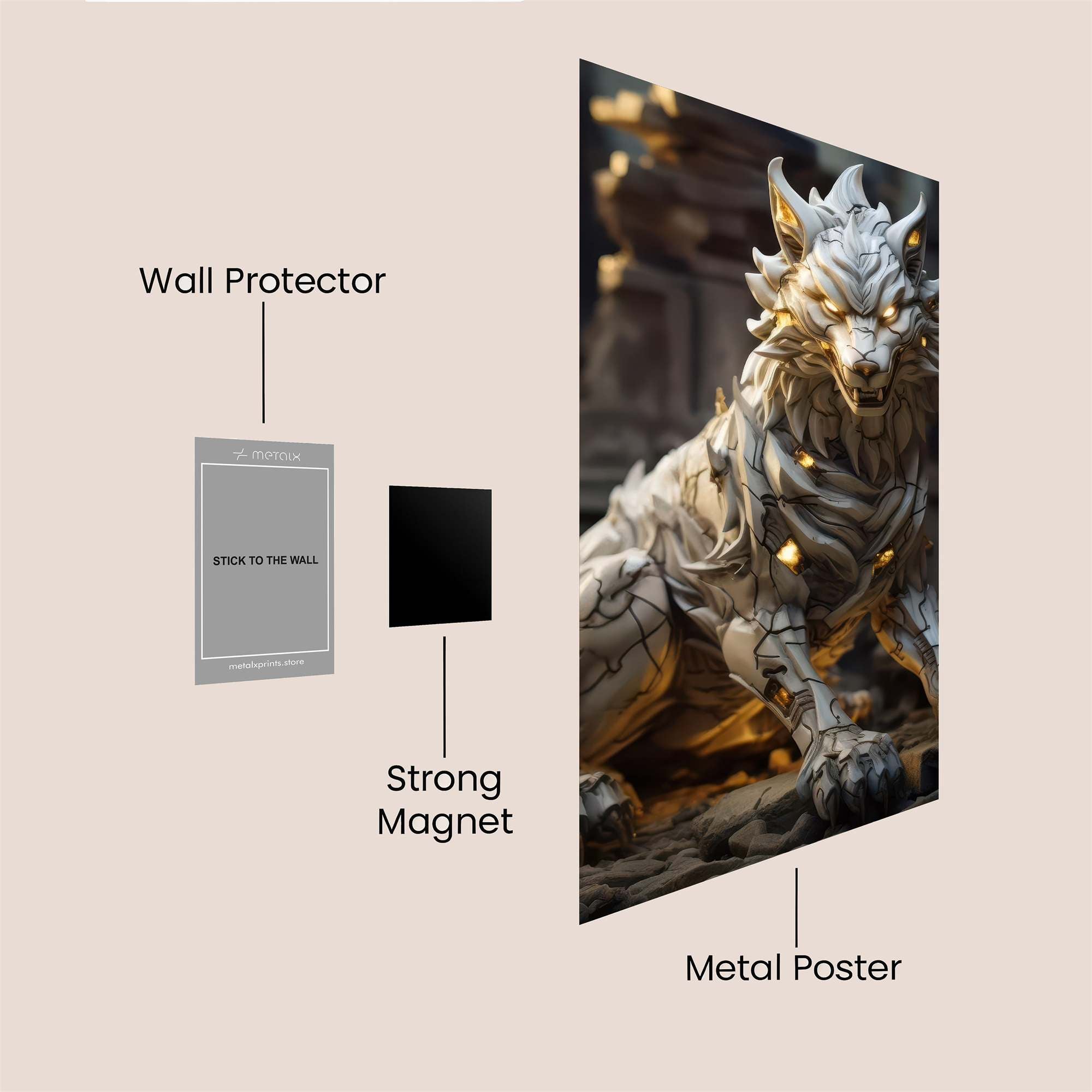 Wolven Majesty Safe Wall Magnetic / M