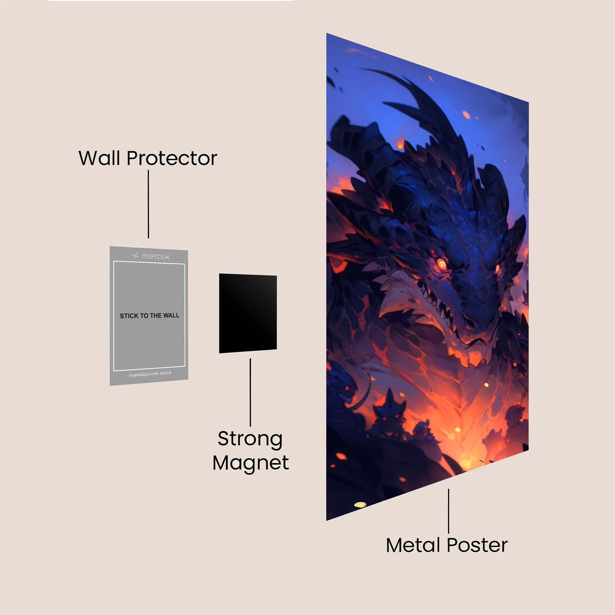 Inferno Majesty Safe Wall Magnetic / M