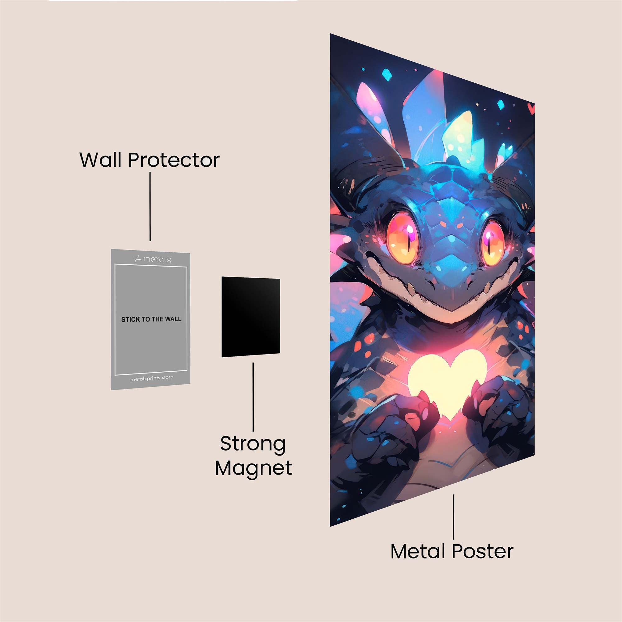 Dragon Affection Safe Wall Magnetic / M