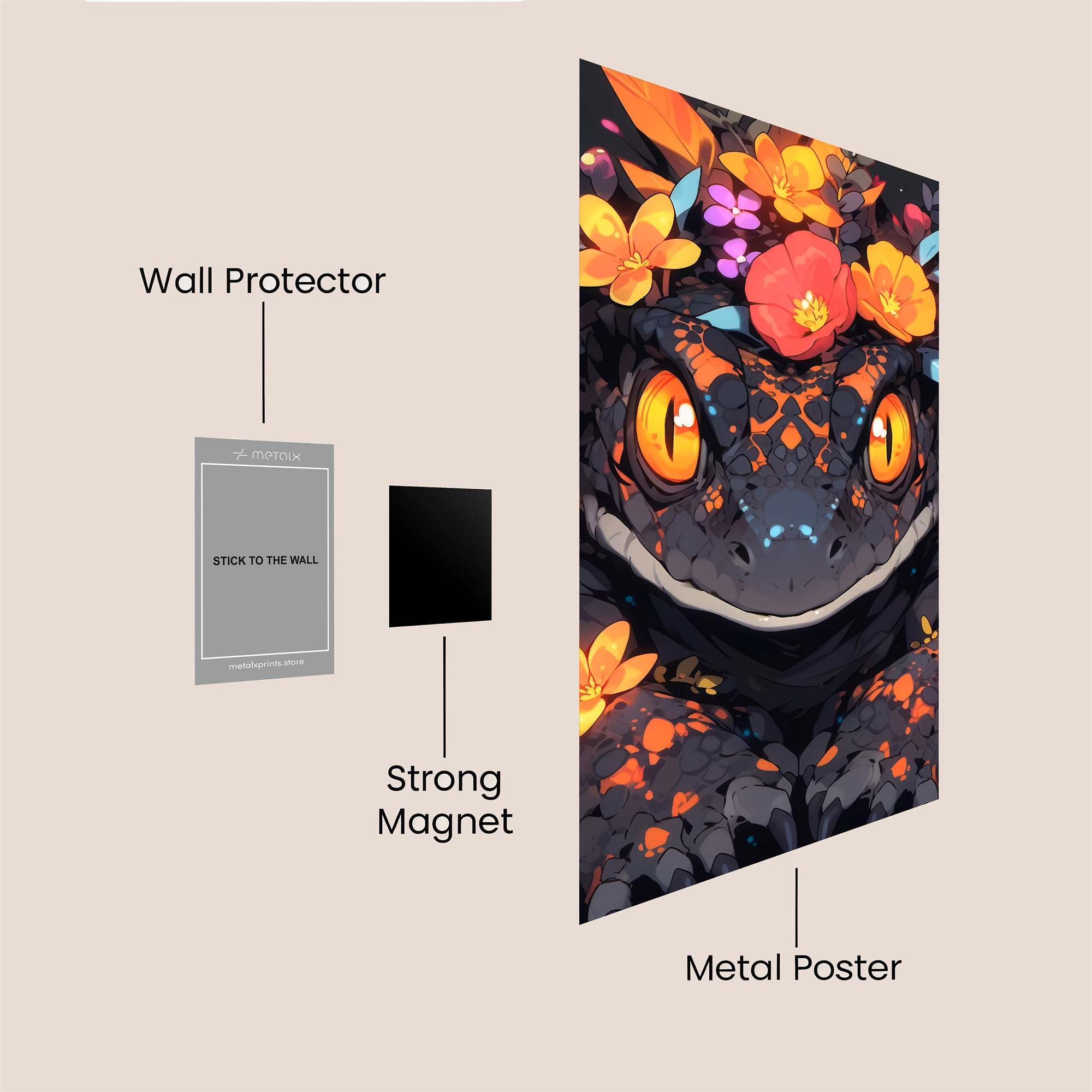 Floral Delight Safe Wall Magnetic / M