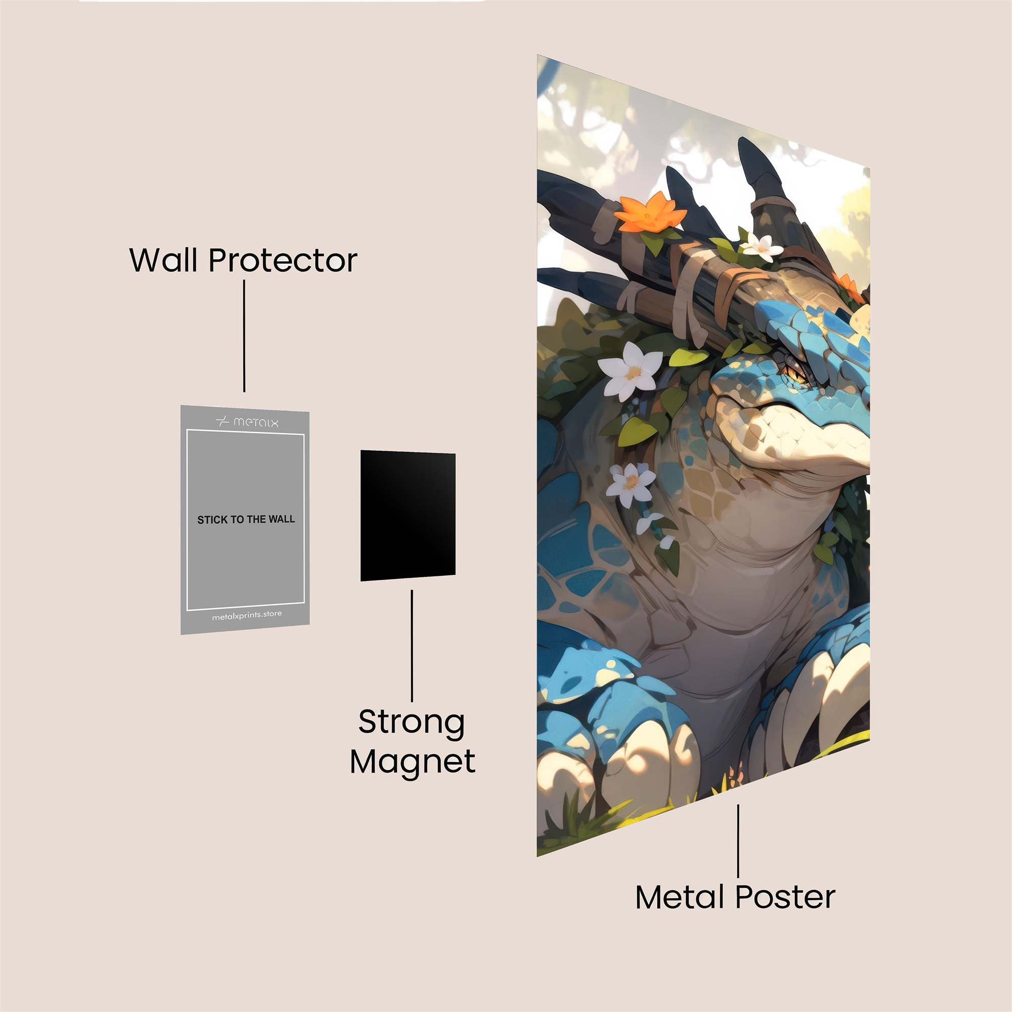 Floral Guardian Safe Wall Magnetic / M
