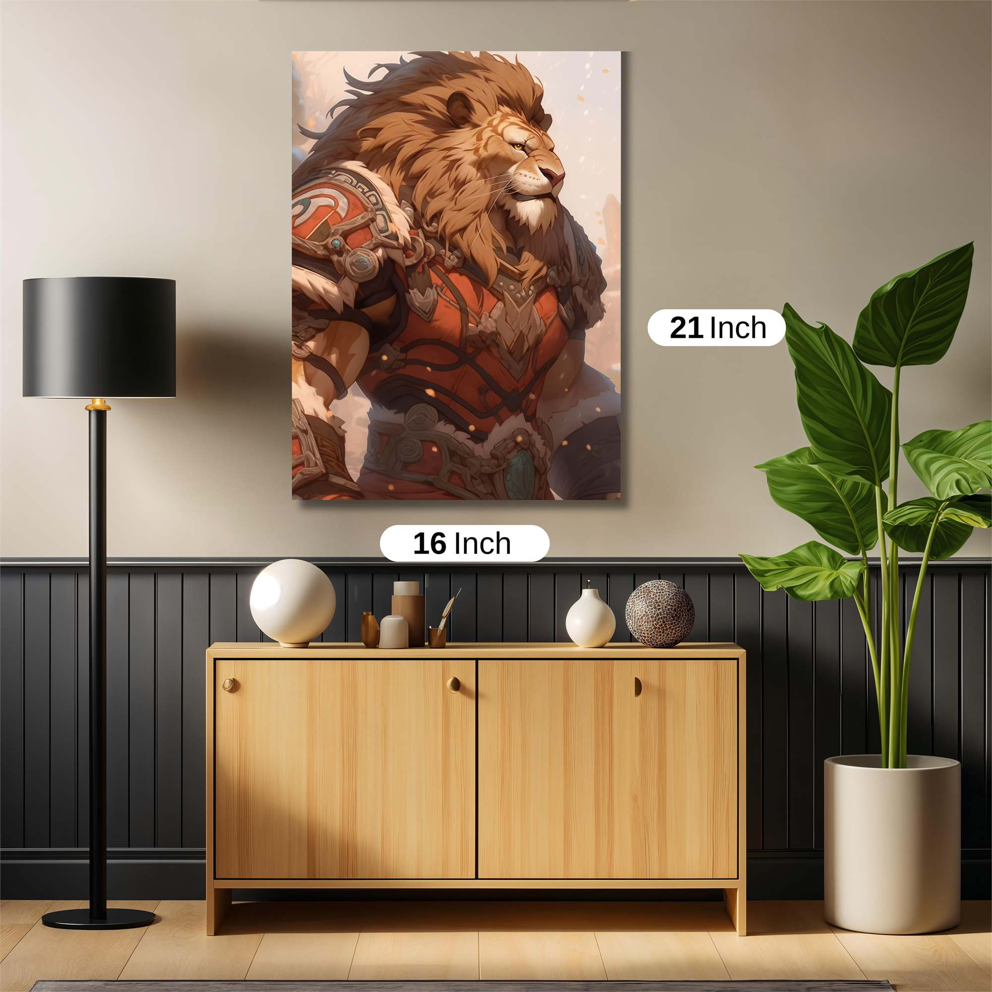 Lion Heartwarrior Safe Wall Magnetic / M