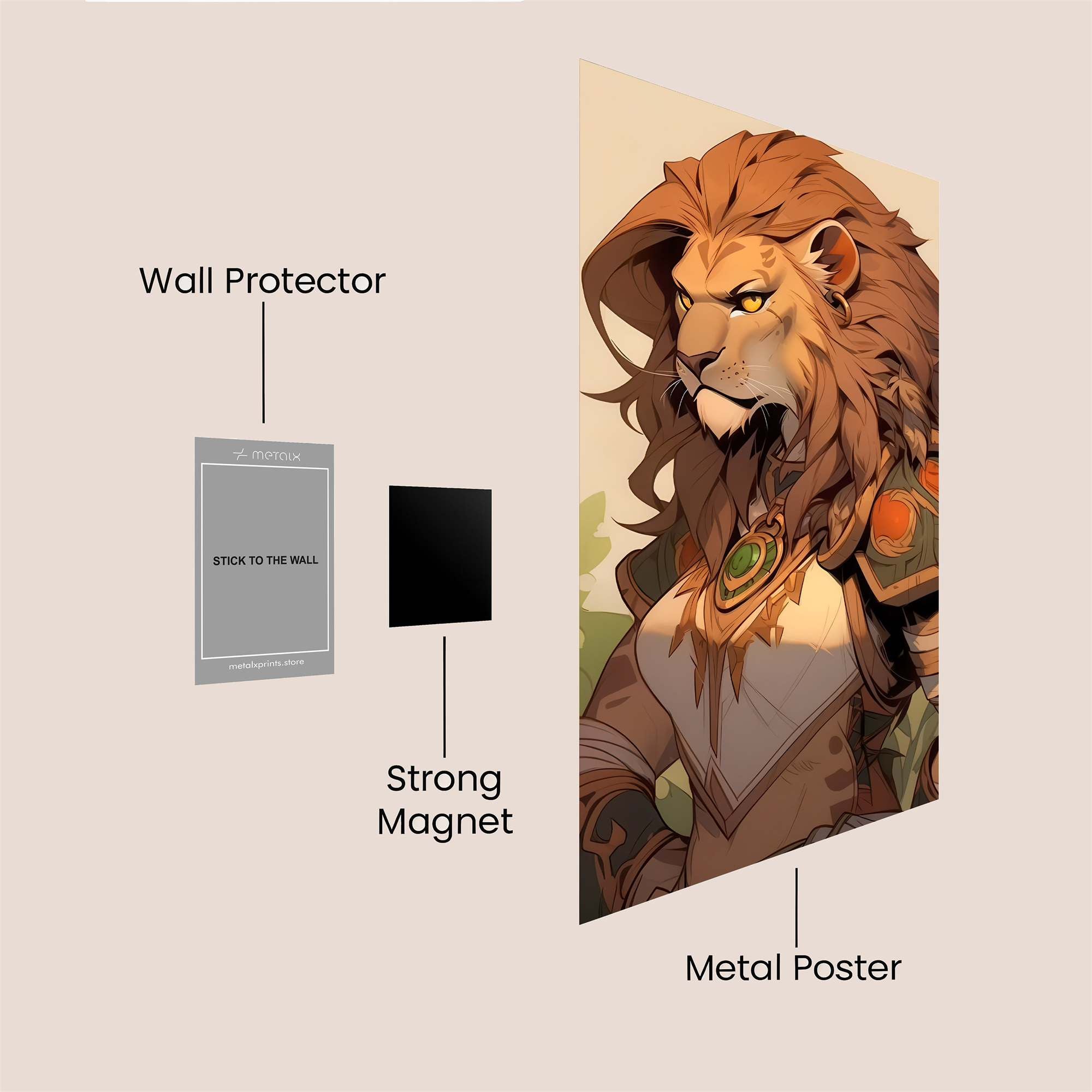 Lionhearted Majesty Safe Wall Magnetic / M
