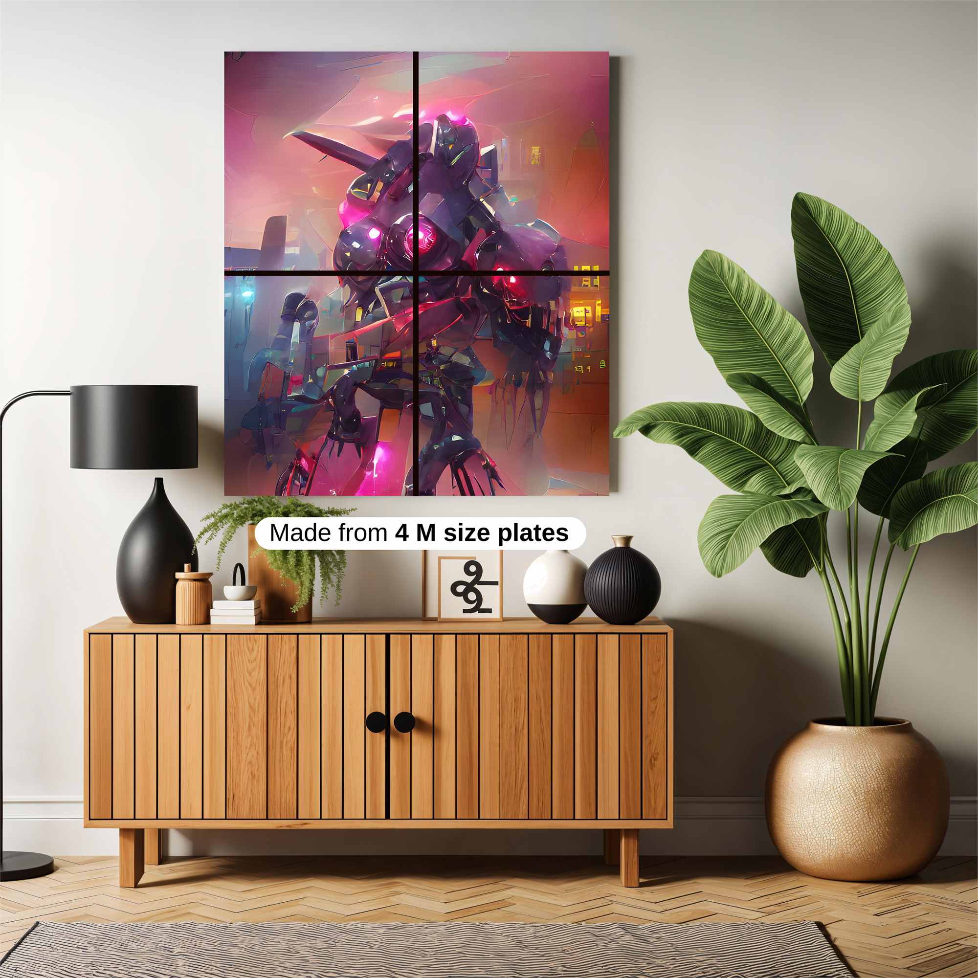 Neon Mechscape Safe Wall Magnetic / M