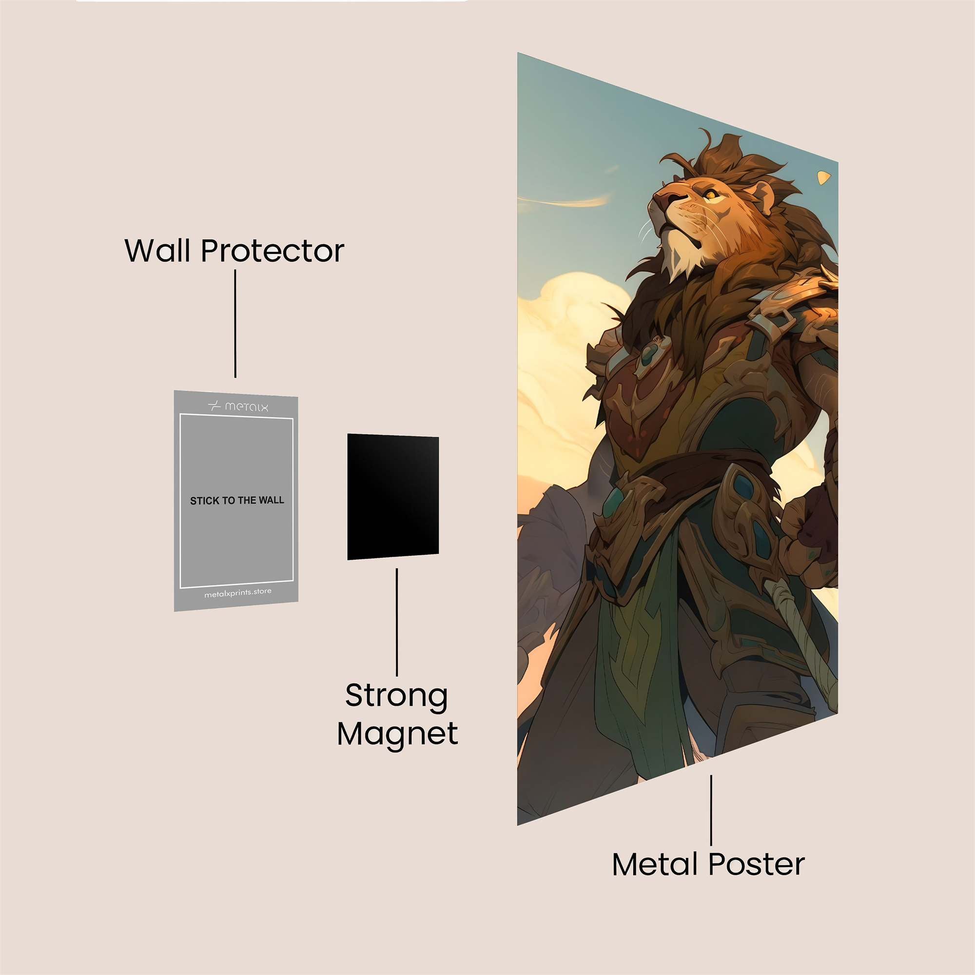 Lionhearted Majesty Safe Wall Magnetic / M