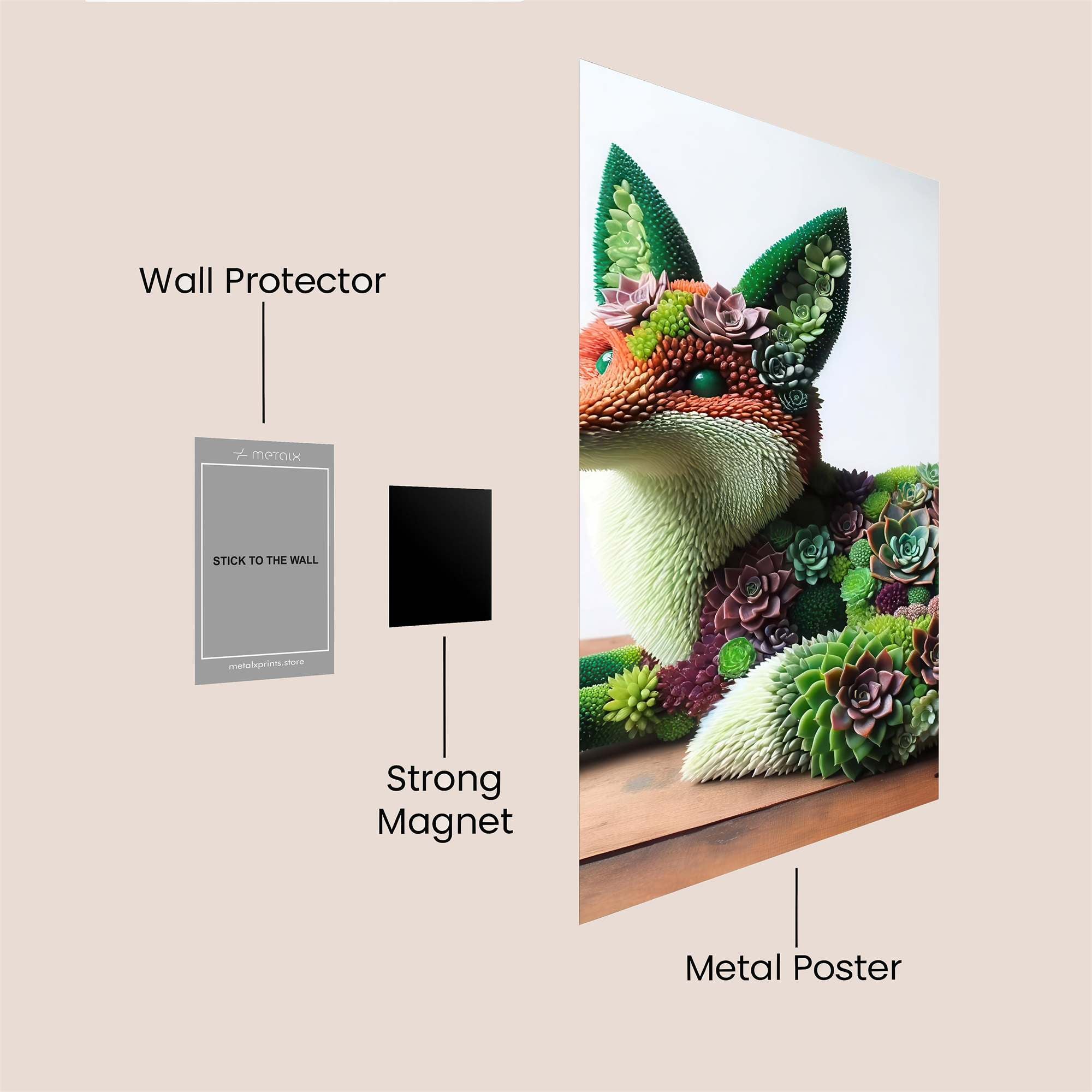 Succulent Serenity Safe Wall Magnetic / M