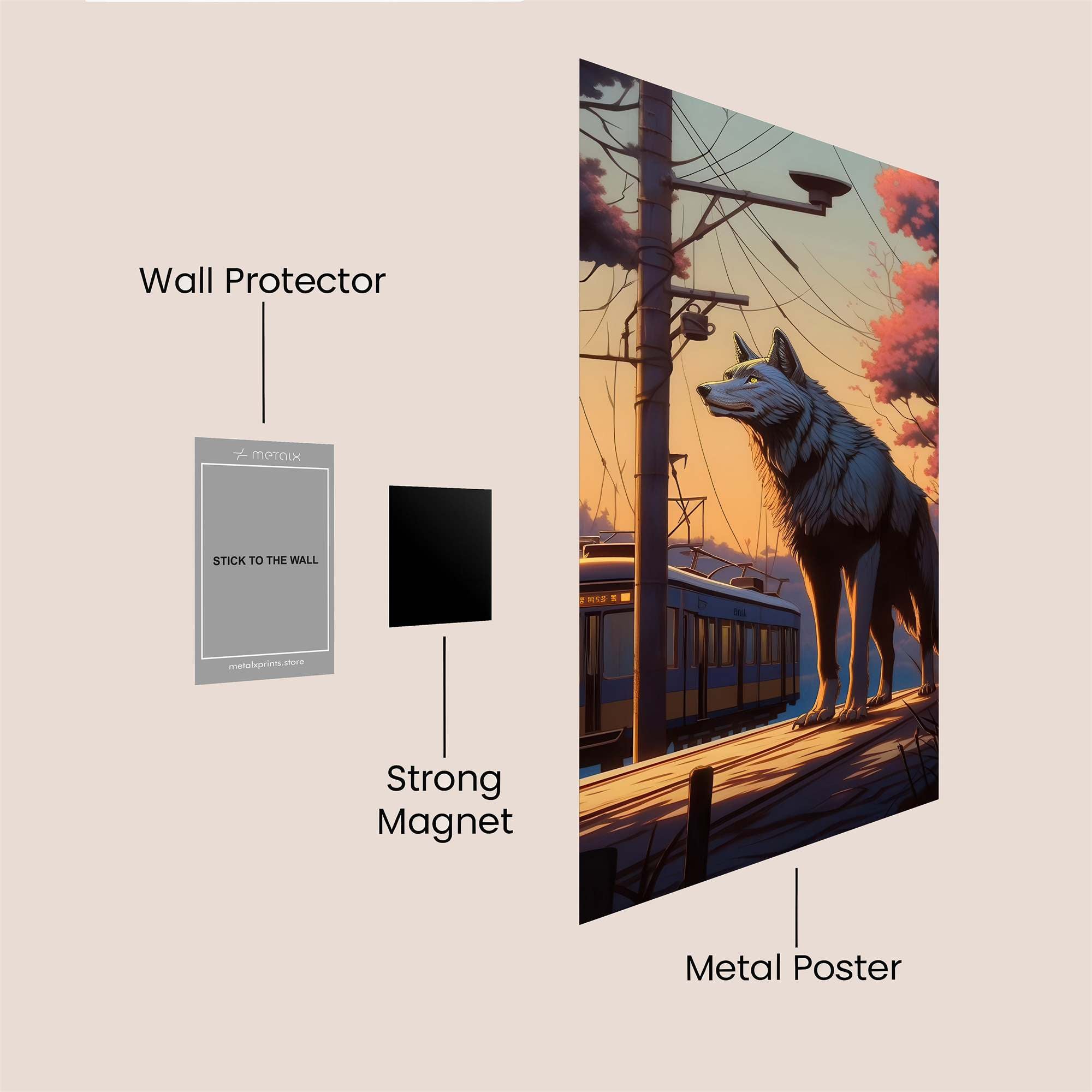 Wolf Reverie Safe Wall Magnetic / M