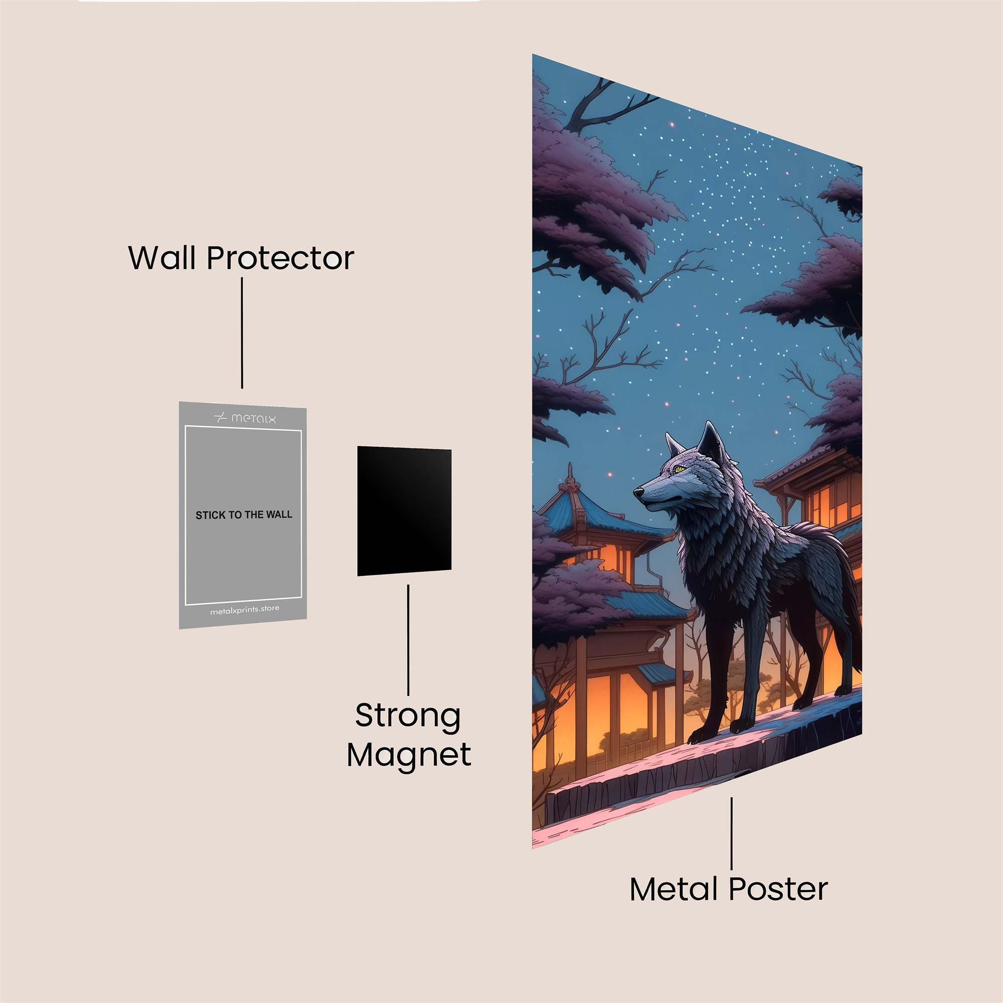 Wolf Serenity Safe Wall Magnetic / M