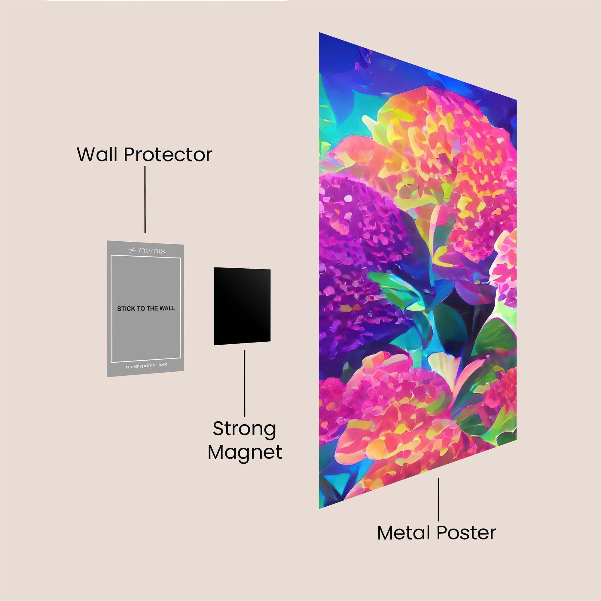 Floral Vividness Safe Wall Magnetic / M
