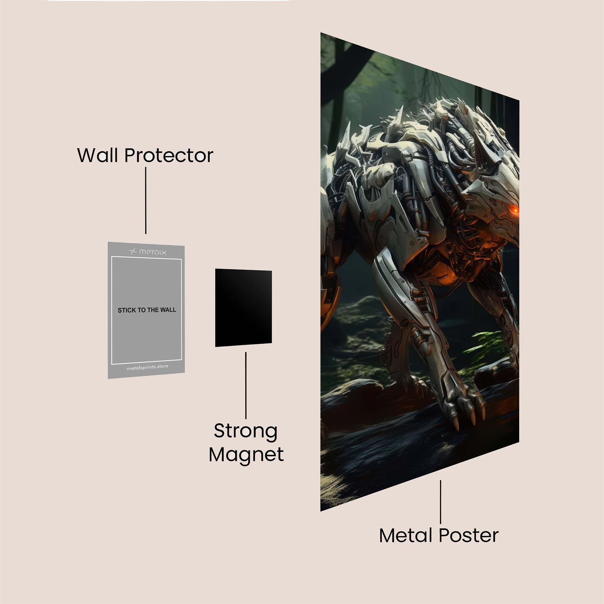 Cyber Lupine Safe Wall Magnetic / M