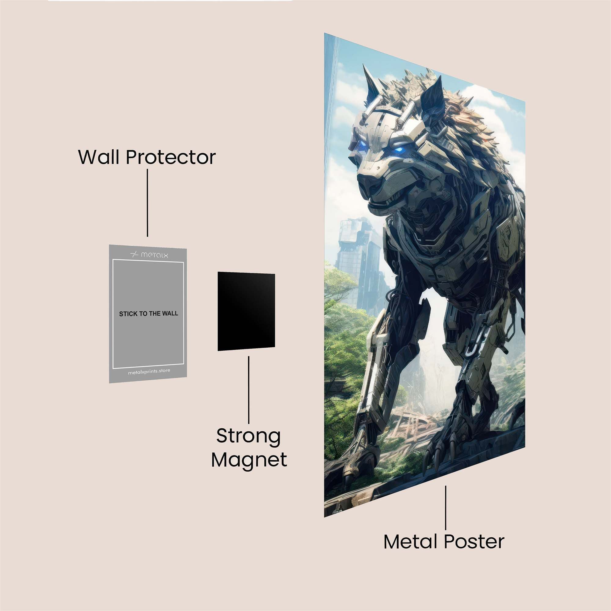 Cyber Wolfstorm Safe Wall Magnetic / M