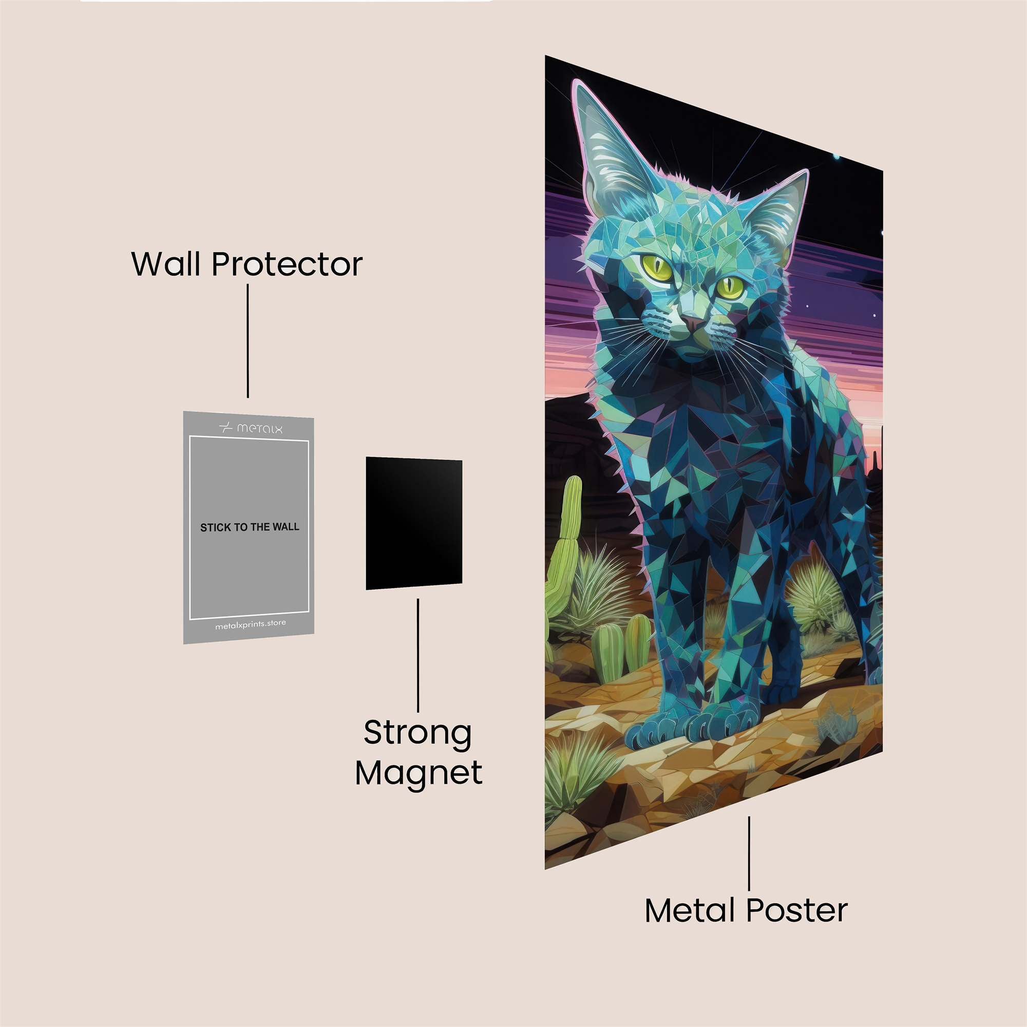 Celestial Cat Safe Wall Magnetic / M