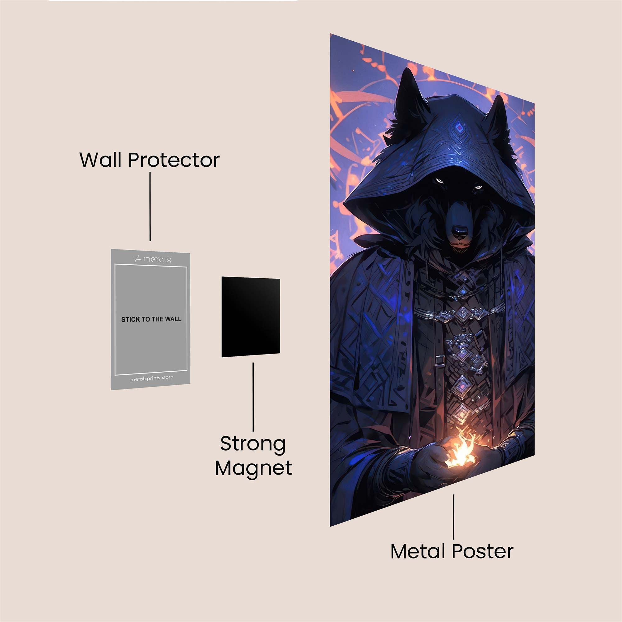 Enigmatic Sorcery Safe Wall Magnetic / M