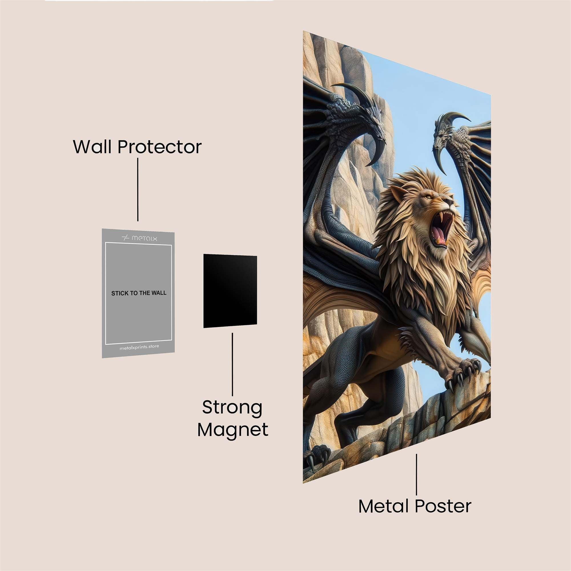 Mythical Roar Safe Wall Magnetic / M