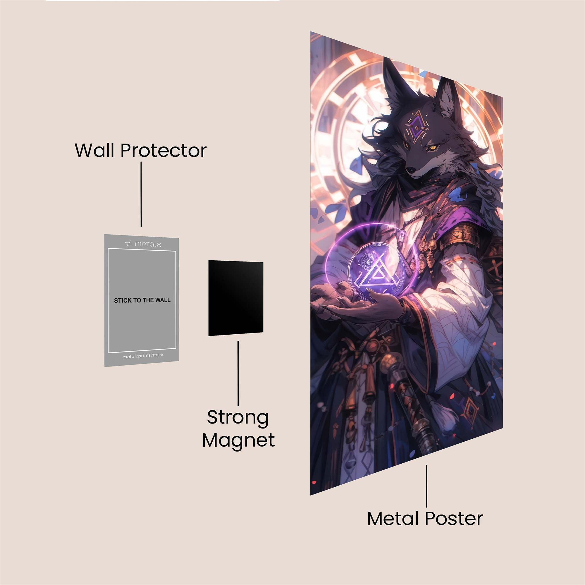 Wolven Enigma Safe Wall Magnetic / M