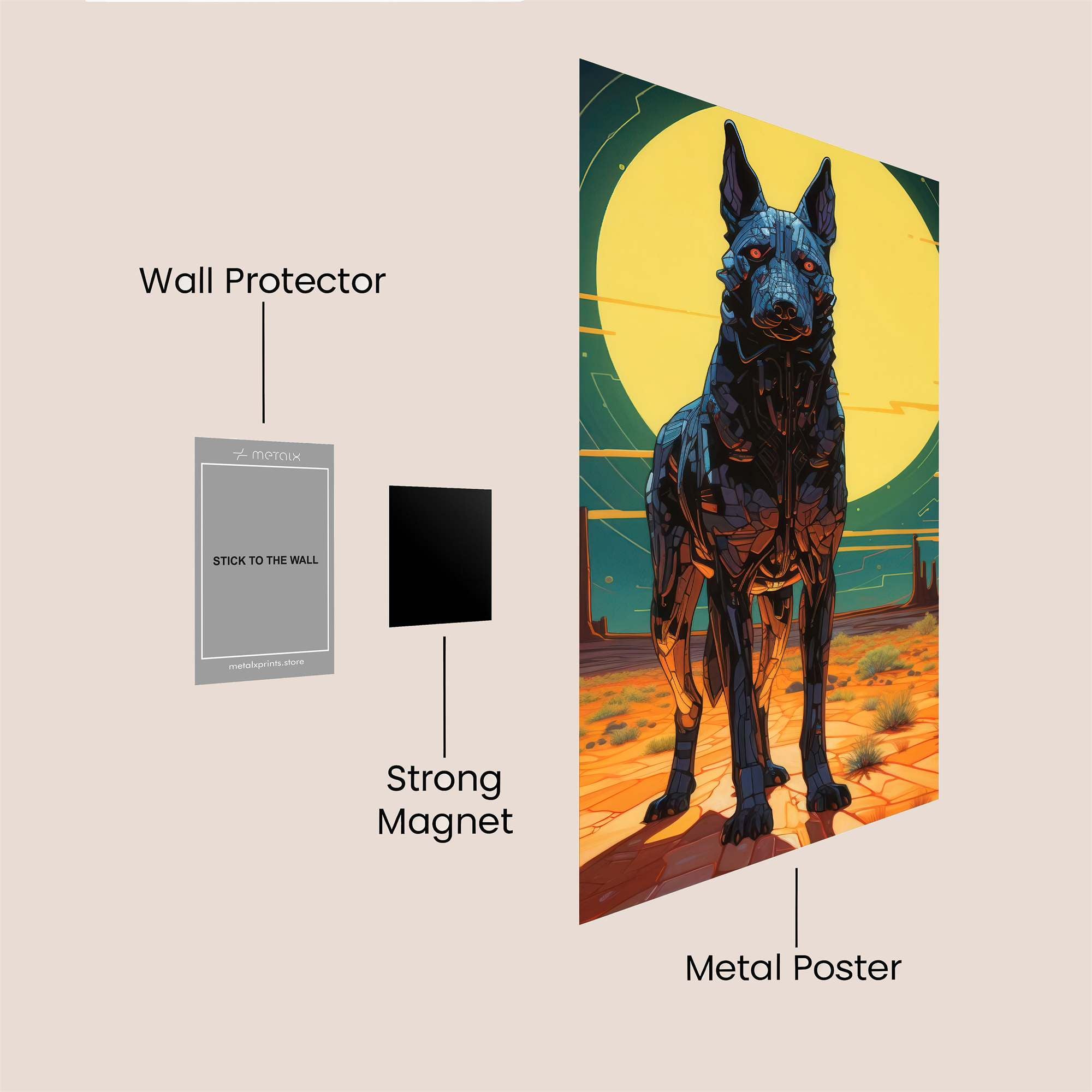 Cyber Canine Safe Wall Magnetic / M