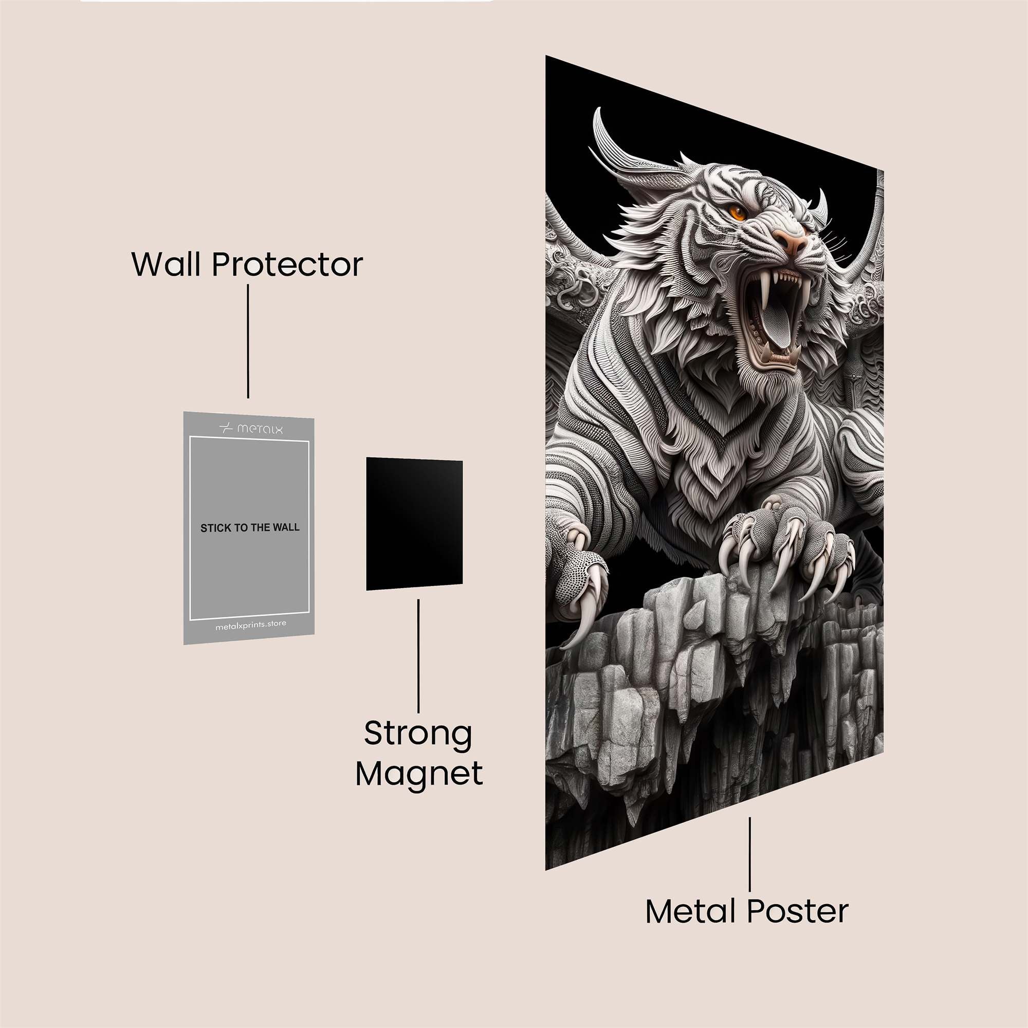 Tiger Majesty Safe Wall Magnetic / M