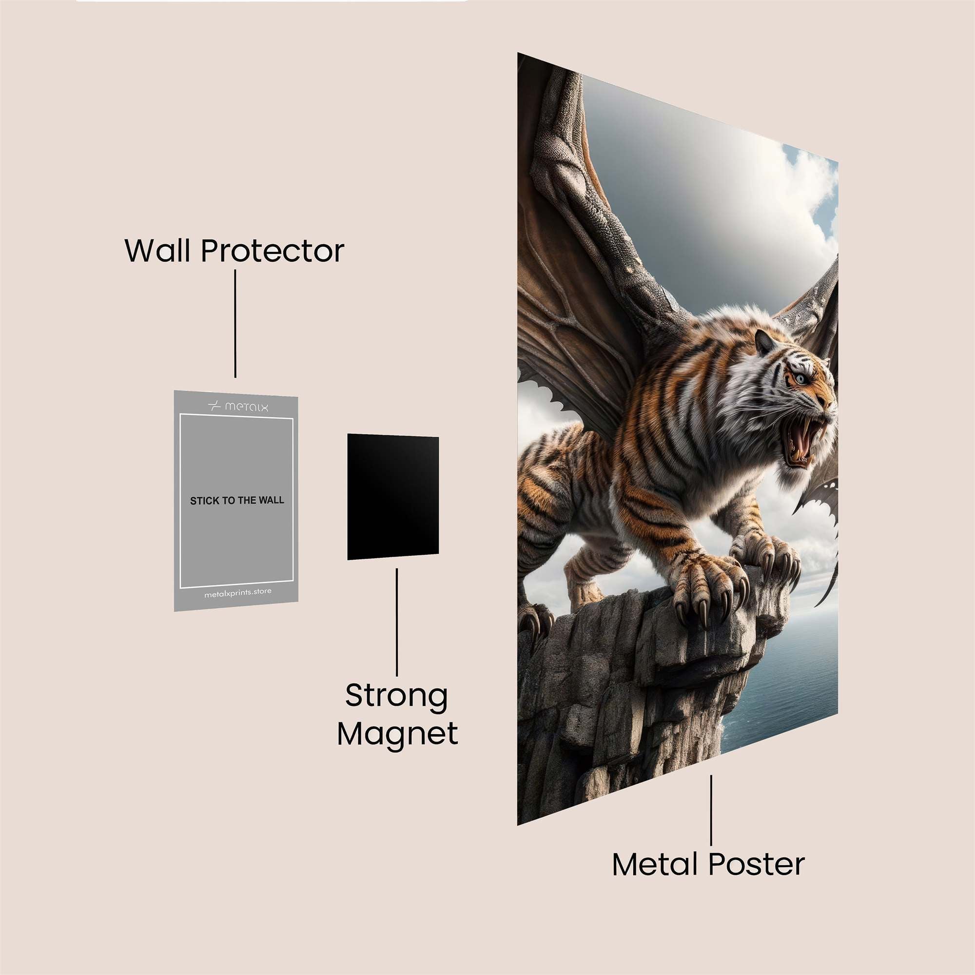 Tiger Furyhawk Safe Wall Magnetic / M