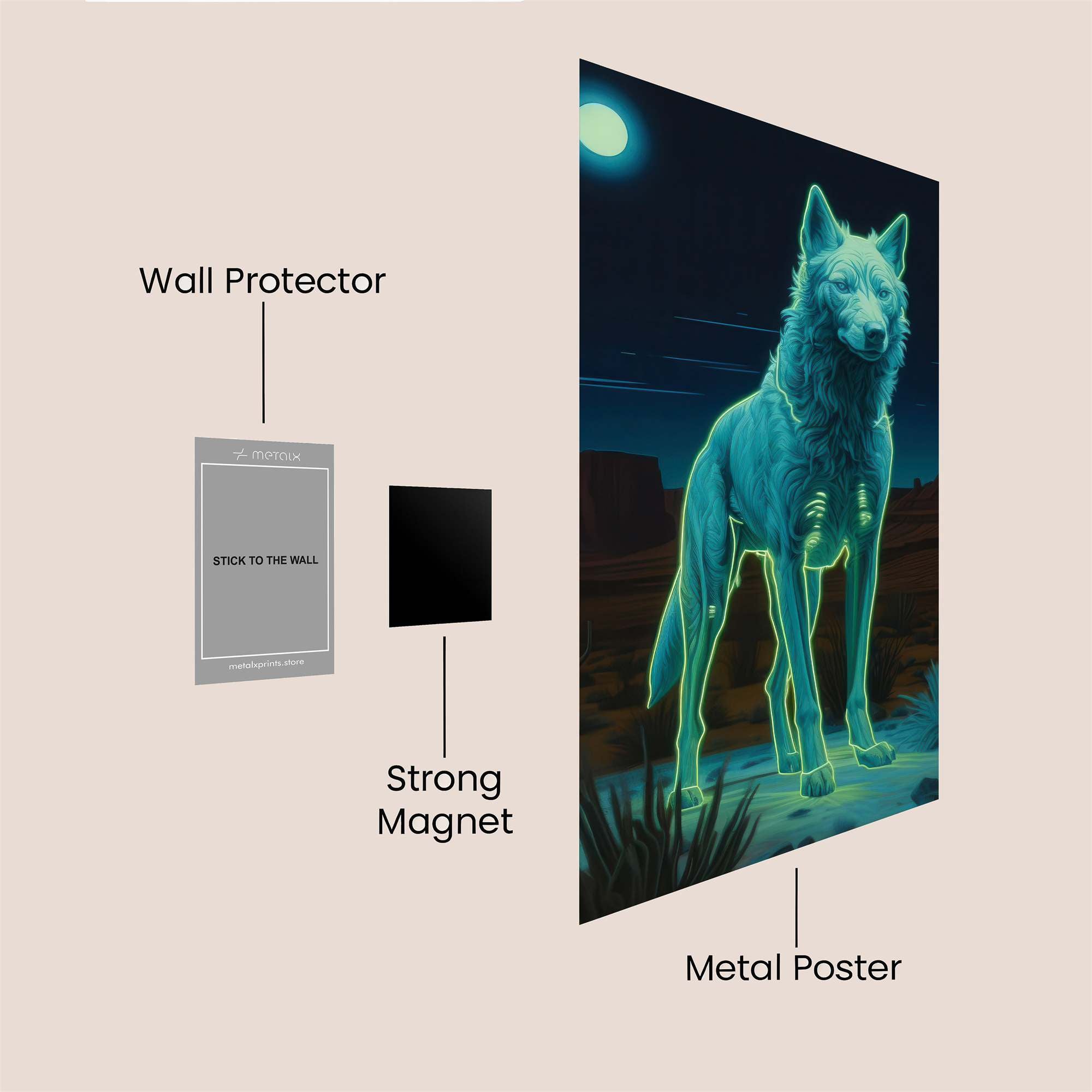 Luminous Sentinel Safe Wall Magnetic / M