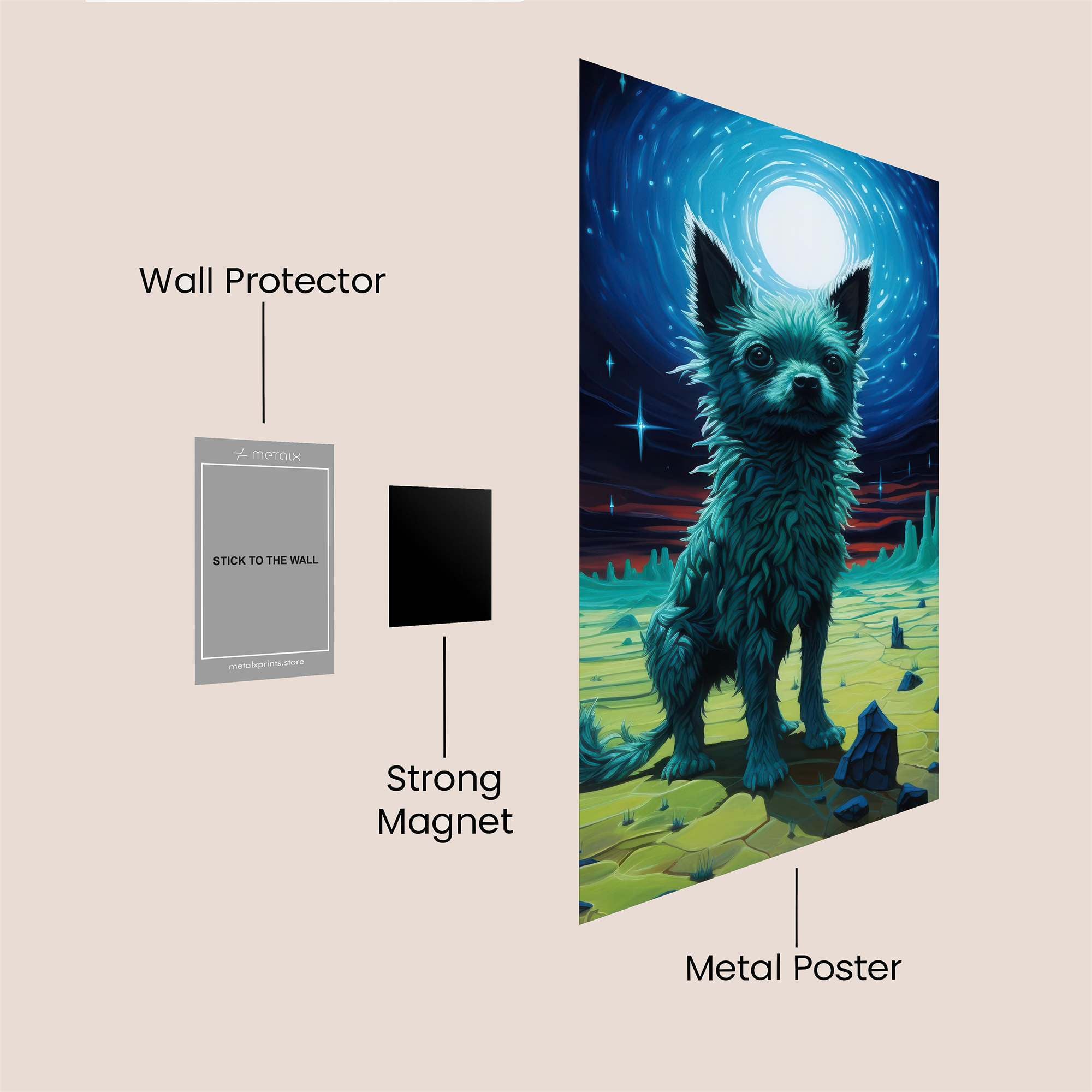 Celestial Canine Safe Wall Magnetic / M
