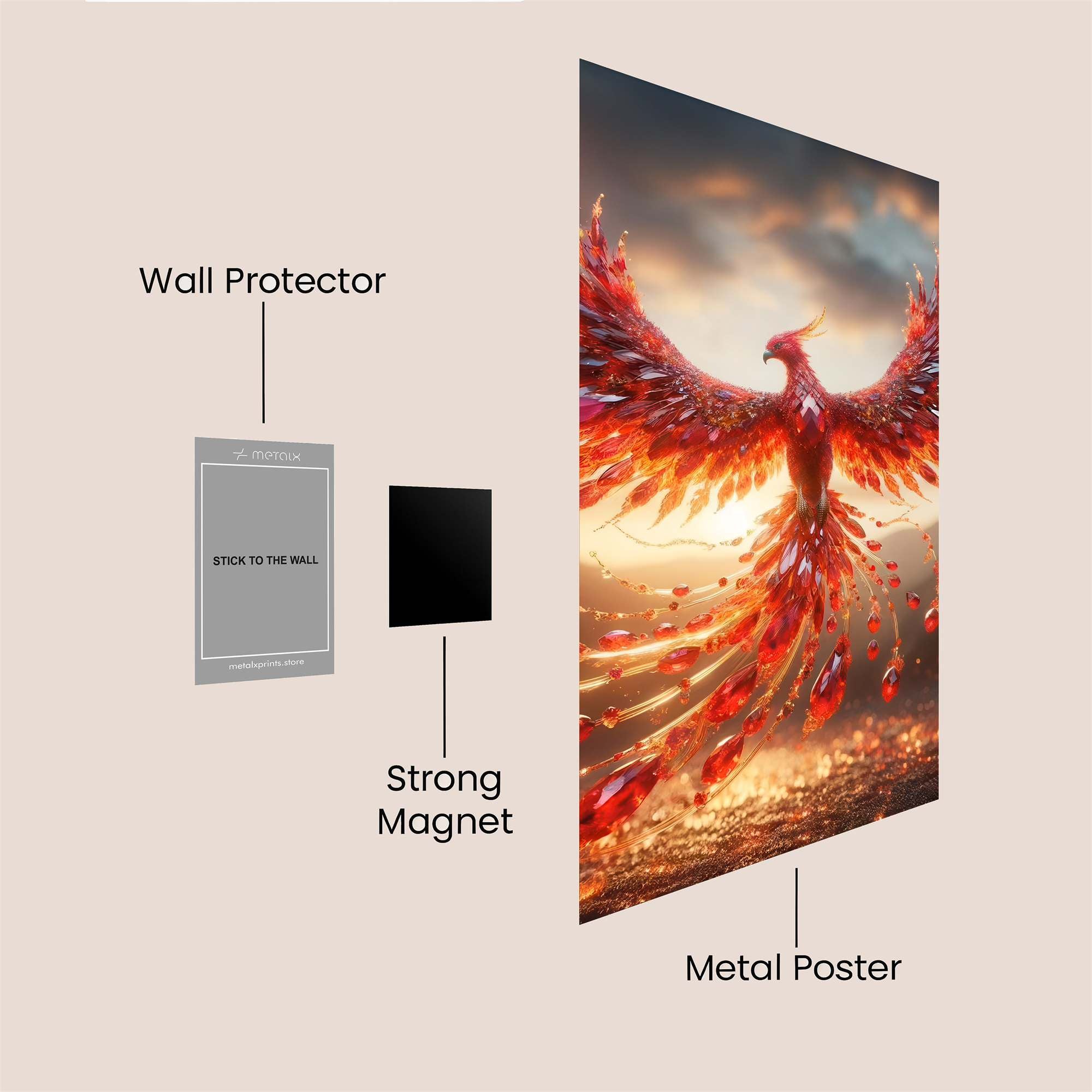 Phoenix Ascension Safe Wall Magnetic / M
