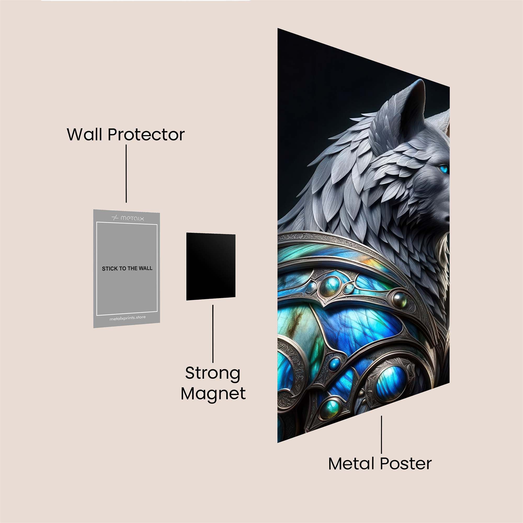 Wolf Guardian Safe Wall Magnetic / M