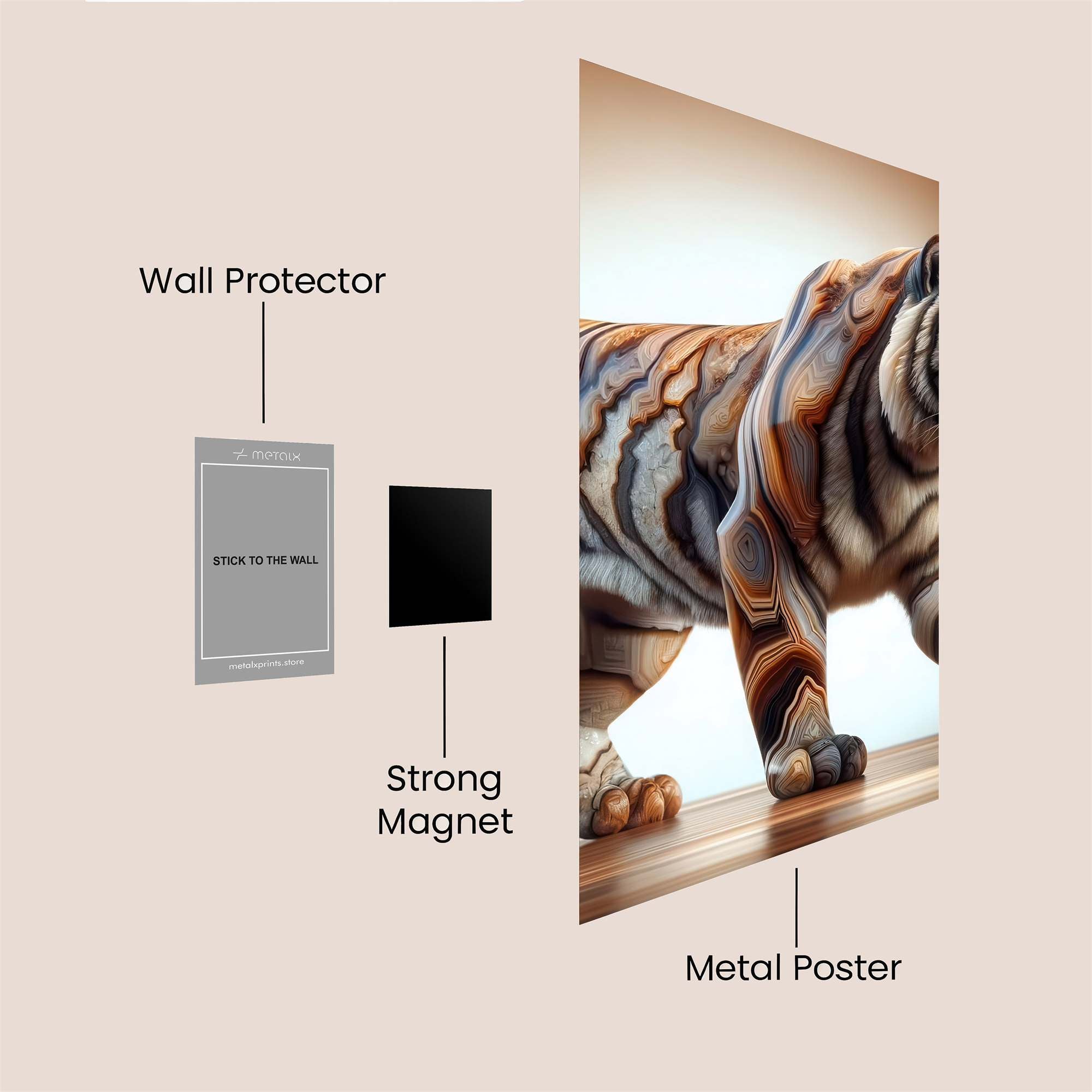 Marbled Majesty Safe Wall Magnetic / M