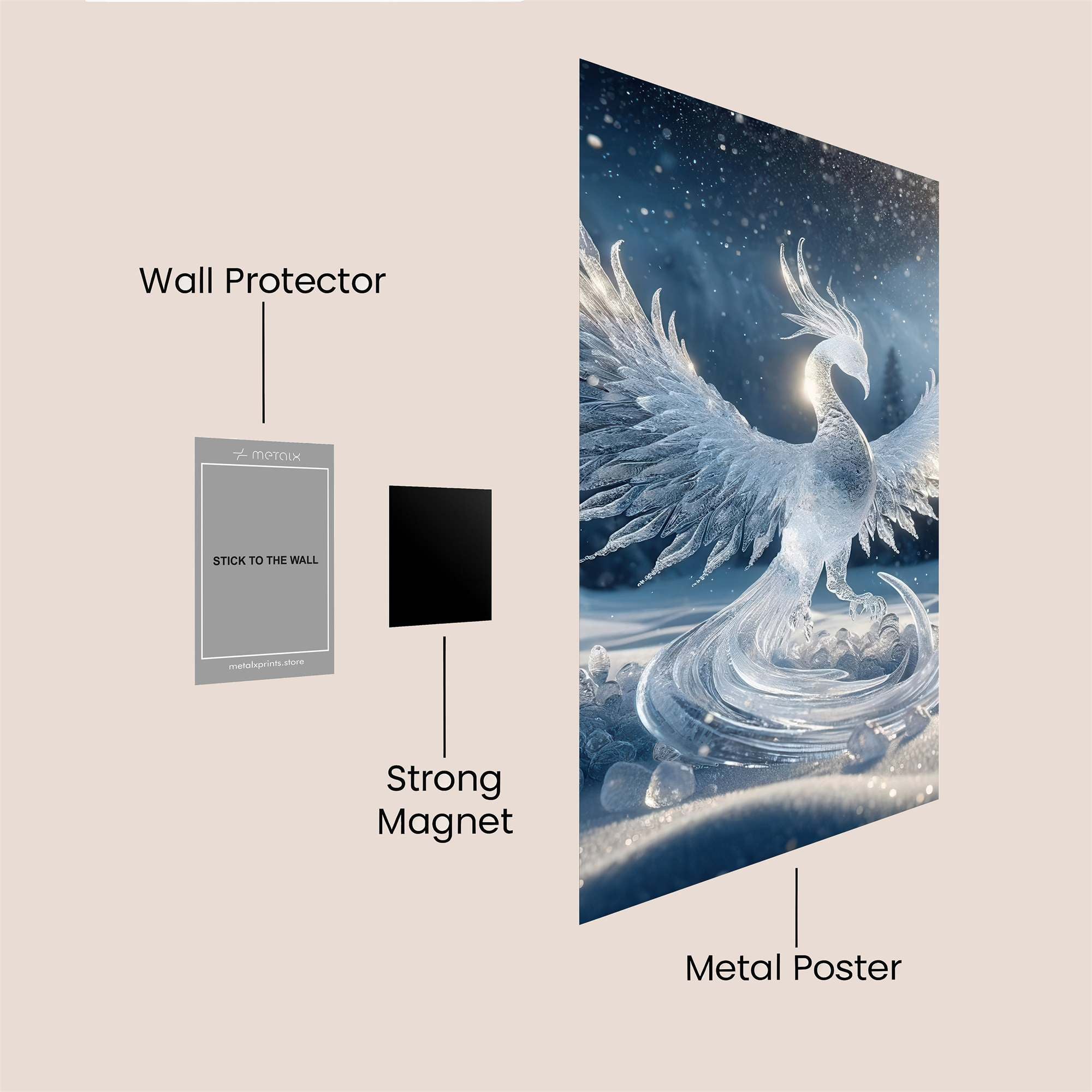 Frosted Ascendancy Safe Wall Magnetic / M