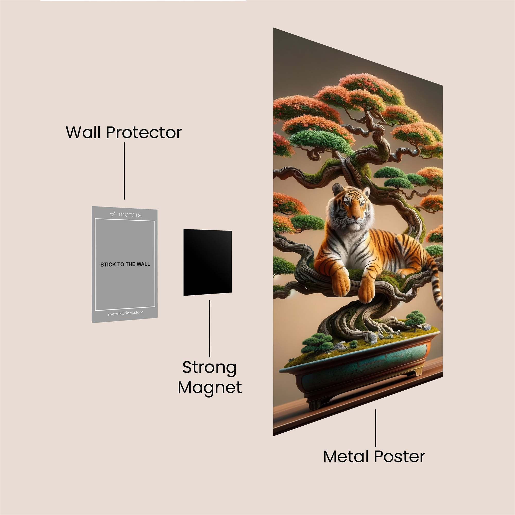 Tiger Serenity Safe Wall Magnetic / M