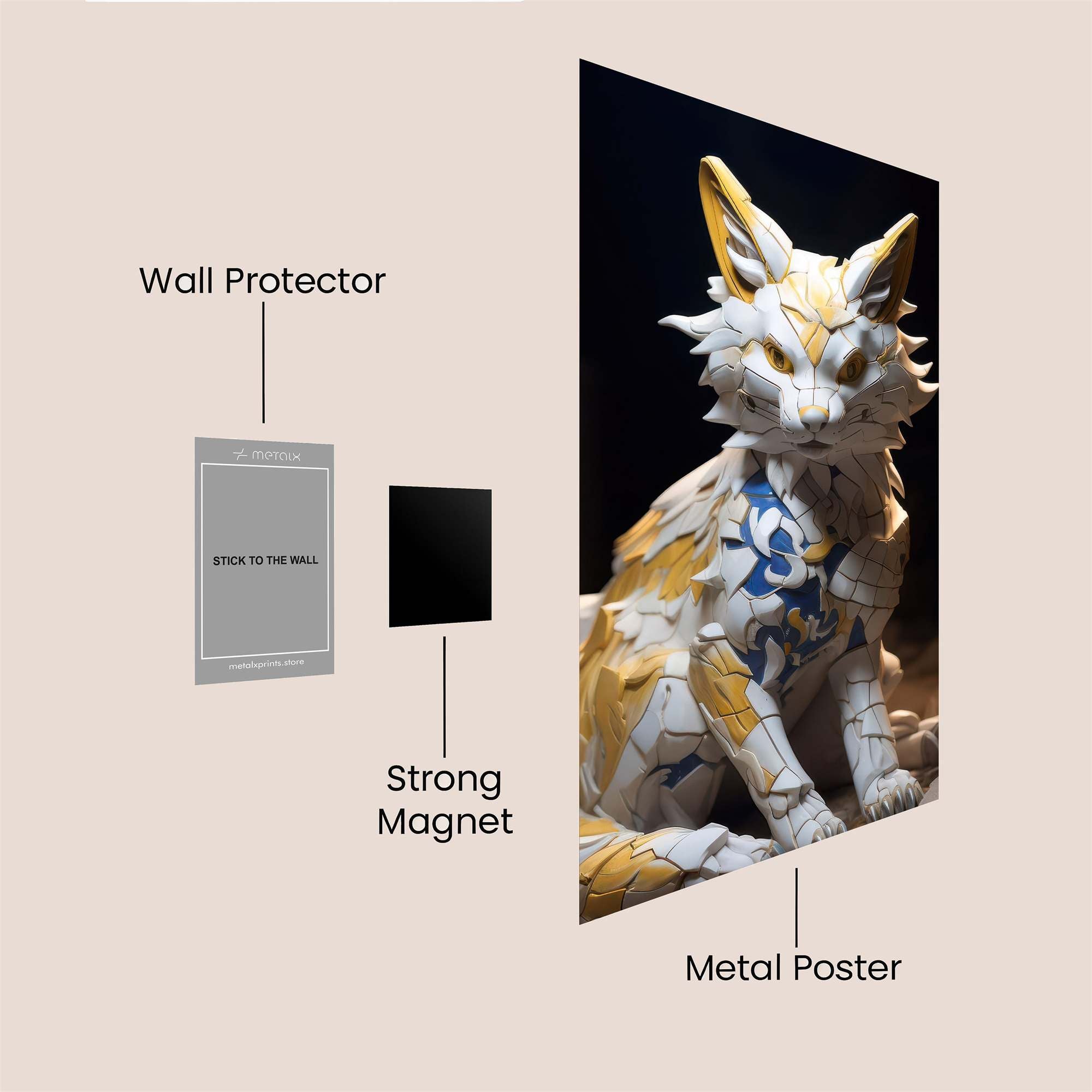 Ceramic Whimsy Safe Wall Magnetic / M