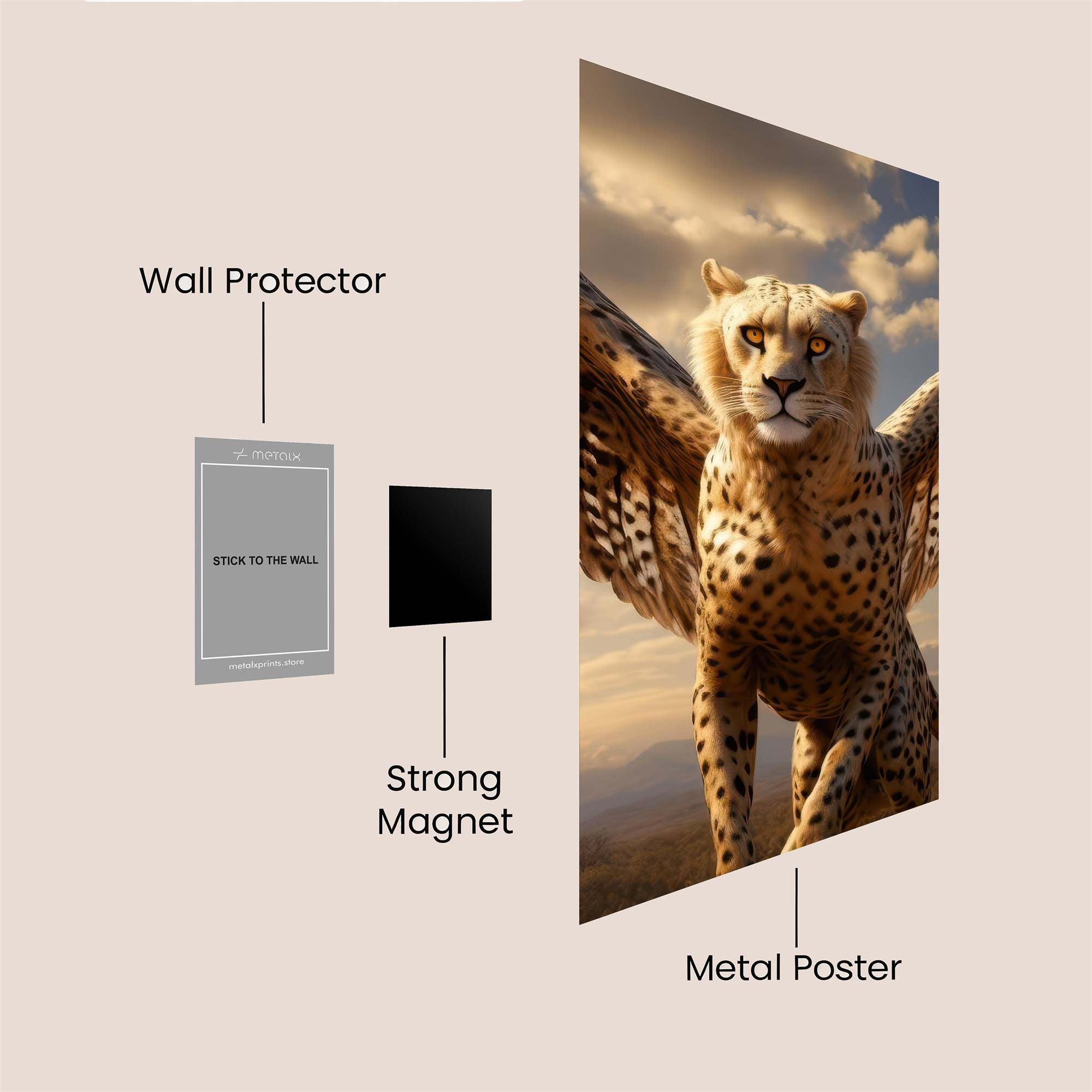 Cheetah Majesty Safe Wall Magnetic / M