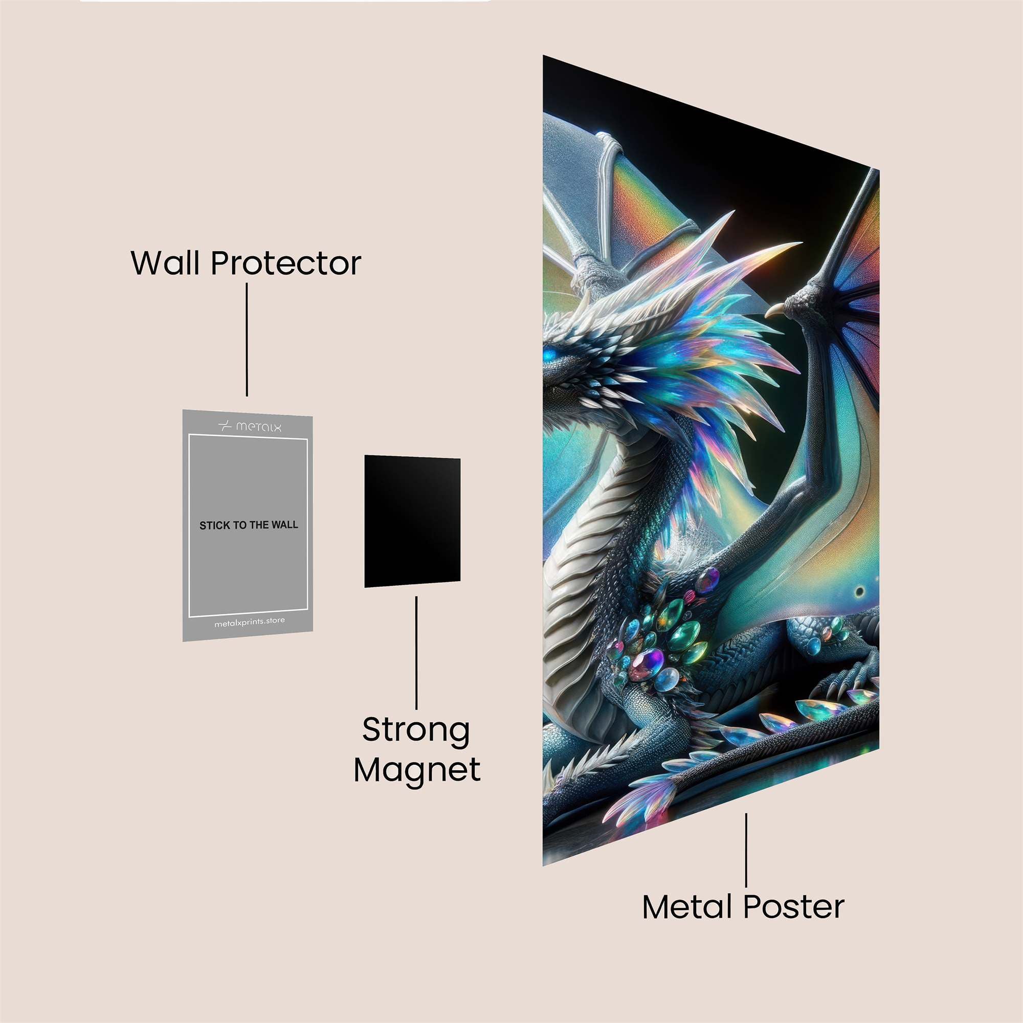 Iridescent Majesty Safe Wall Magnetic / M