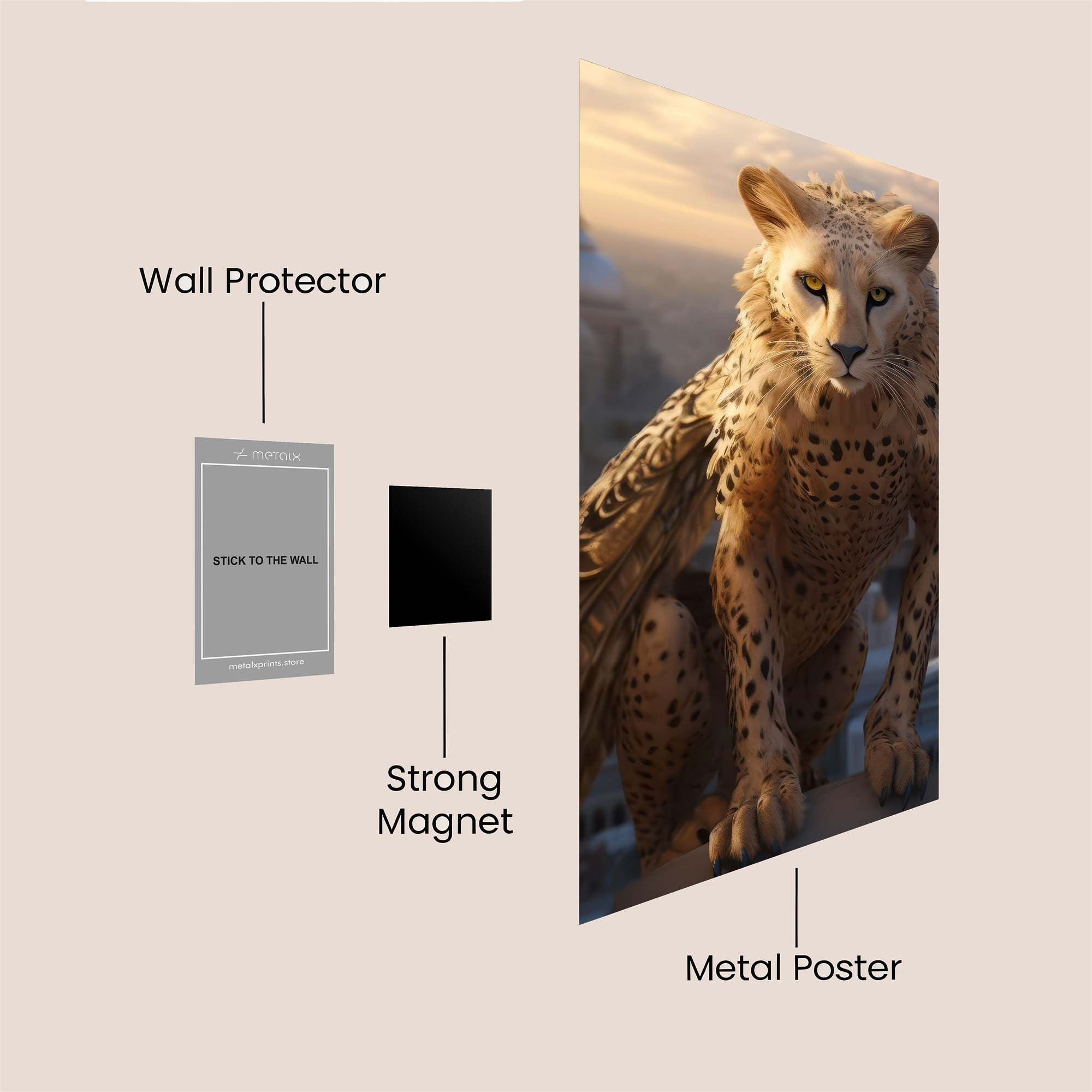 Cheetah Majesty Safe Wall Magnetic / M