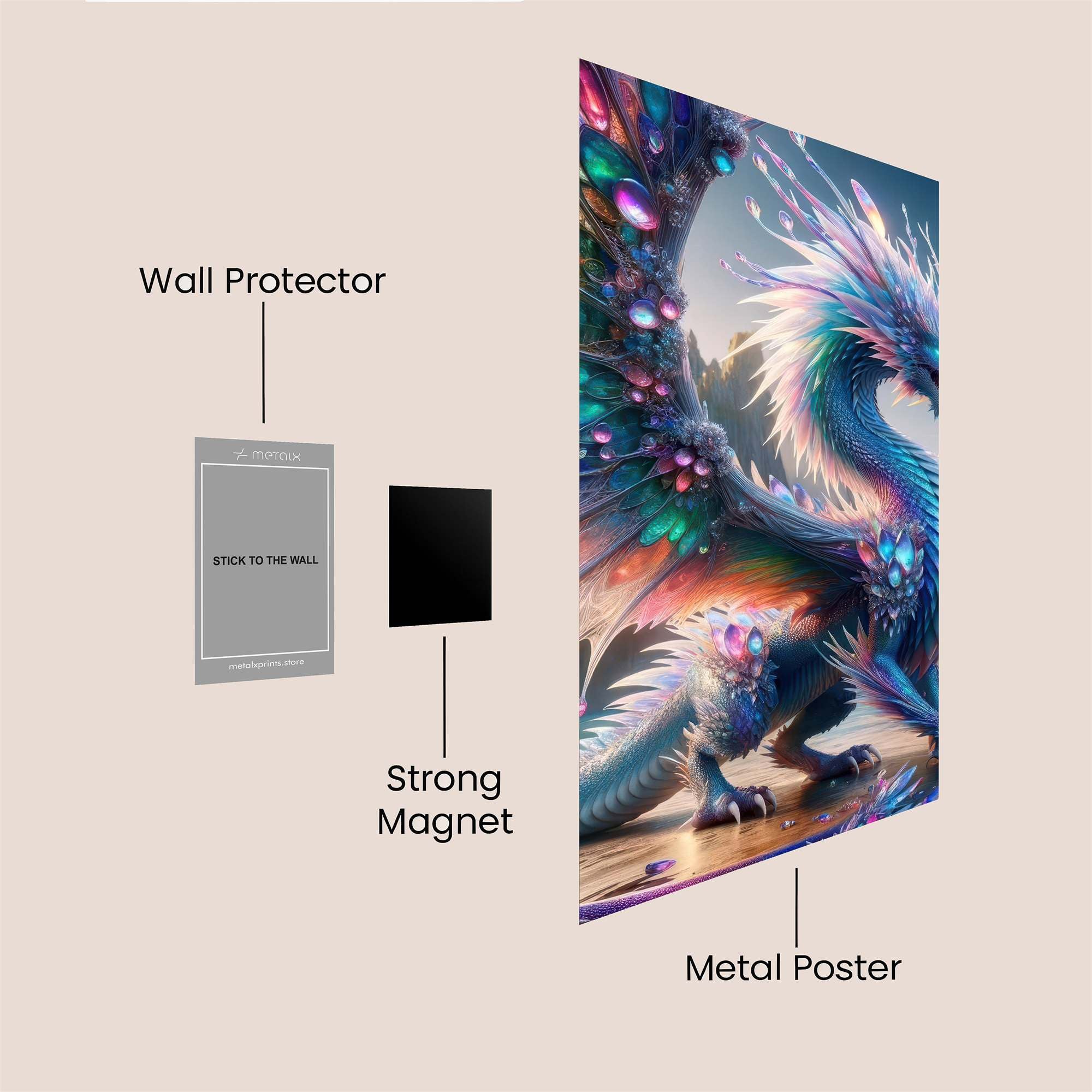 Prismatic Splendor Safe Wall Magnetic / M