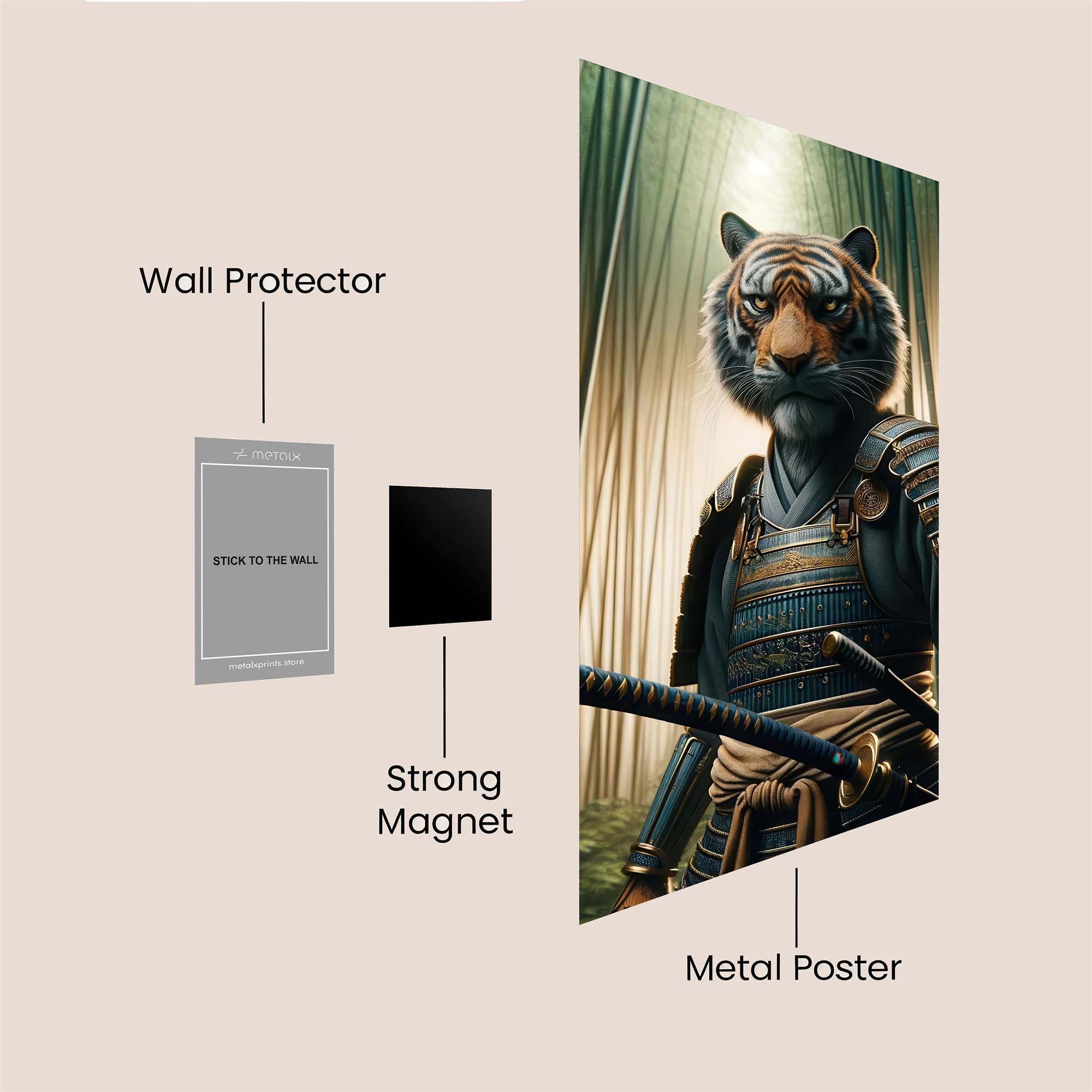 Tiger Warrior Safe Wall Magnetic / M
