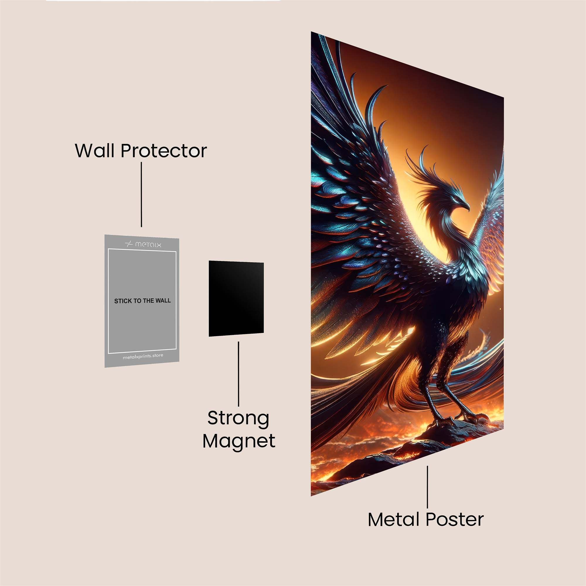 Phoenix Resurgence Safe Wall Magnetic / M